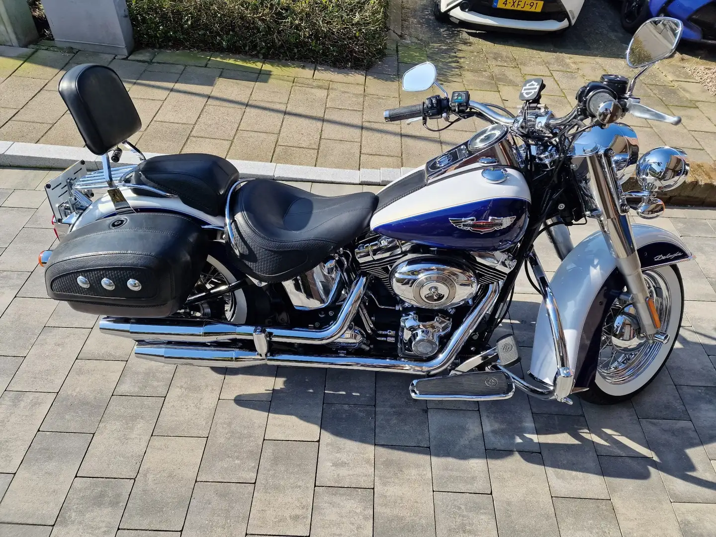 Harley-Davidson Softail Softail DeLuxe,  jekill and hyde uitlaten Modrá - 2