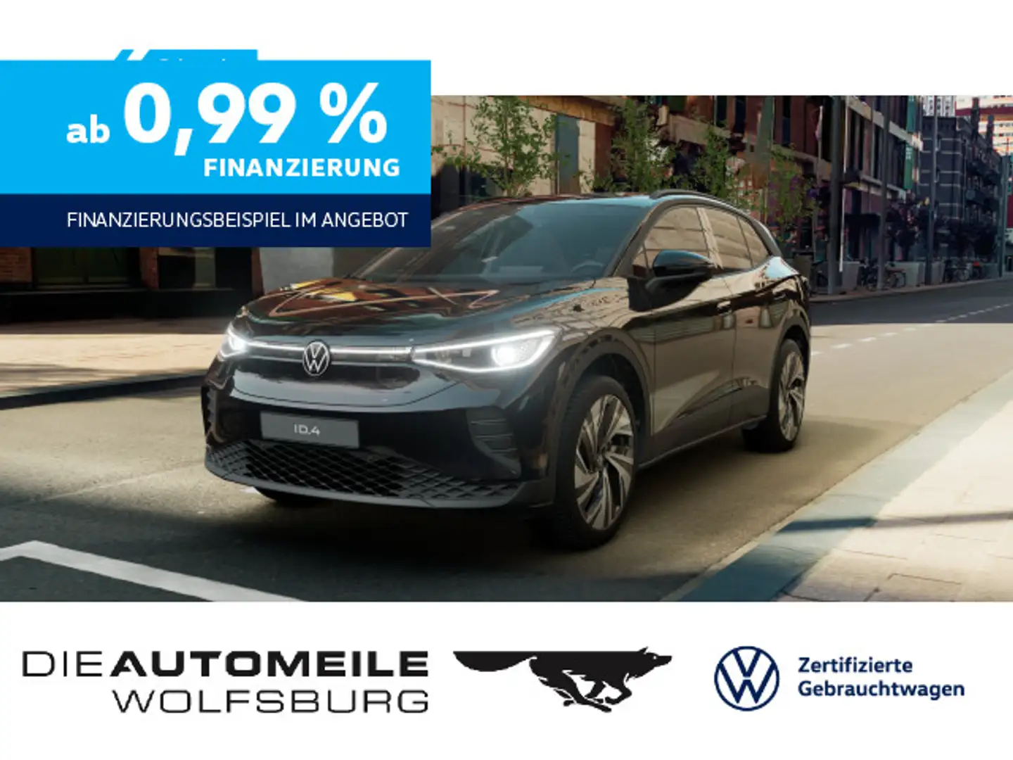 Volkswagen ID.4 Pro Pro Matrix/HeadUp/H+K/AHK/ACC Schwarz - 1