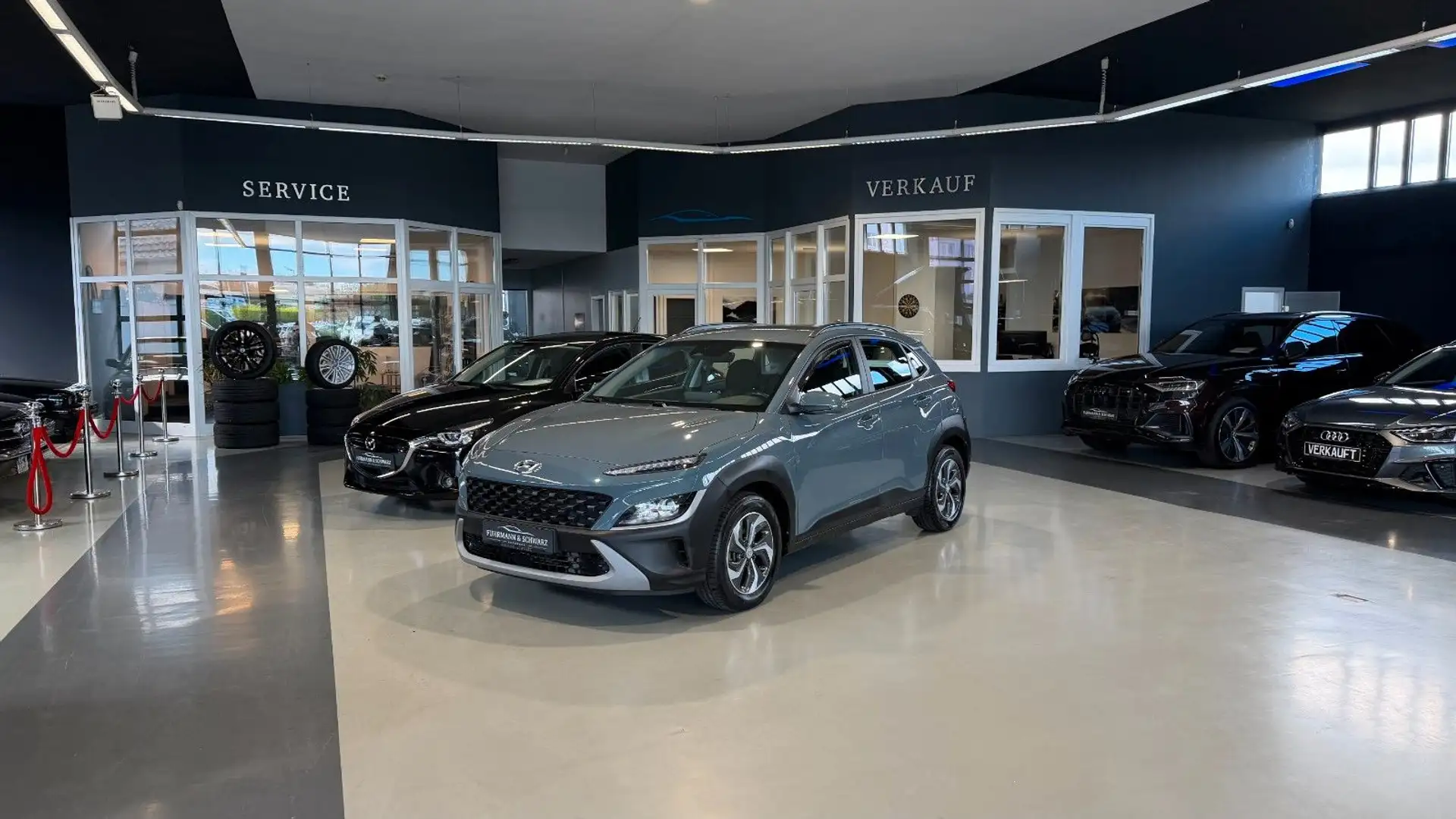 Hyundai KONA 1.6GDI Hybrid AHK+Rfkam+LM+Sitzh Gris - 2