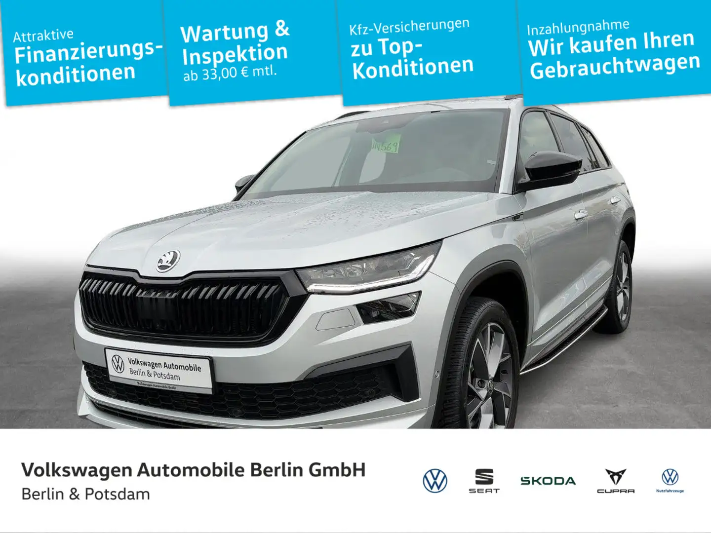 Skoda Kodiaq 2.0TSI DSG Sportline 4x4 NAVI Silber - 1