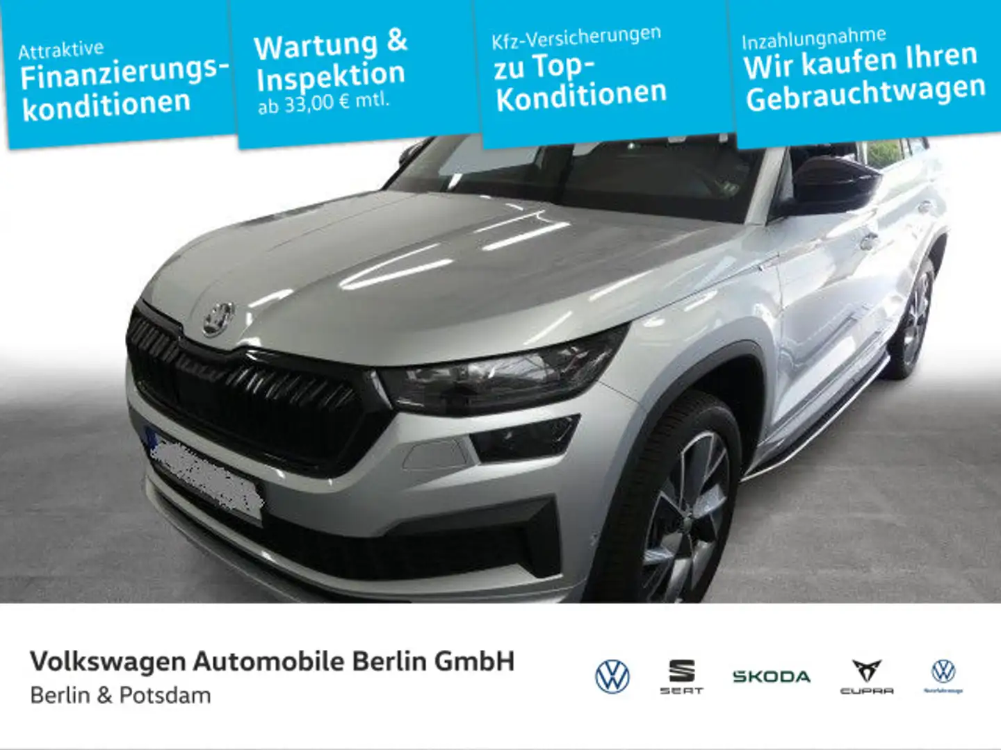 Skoda Kodiaq 2.0TSI DSG Sportline 4x4 NAVI Silber - 1