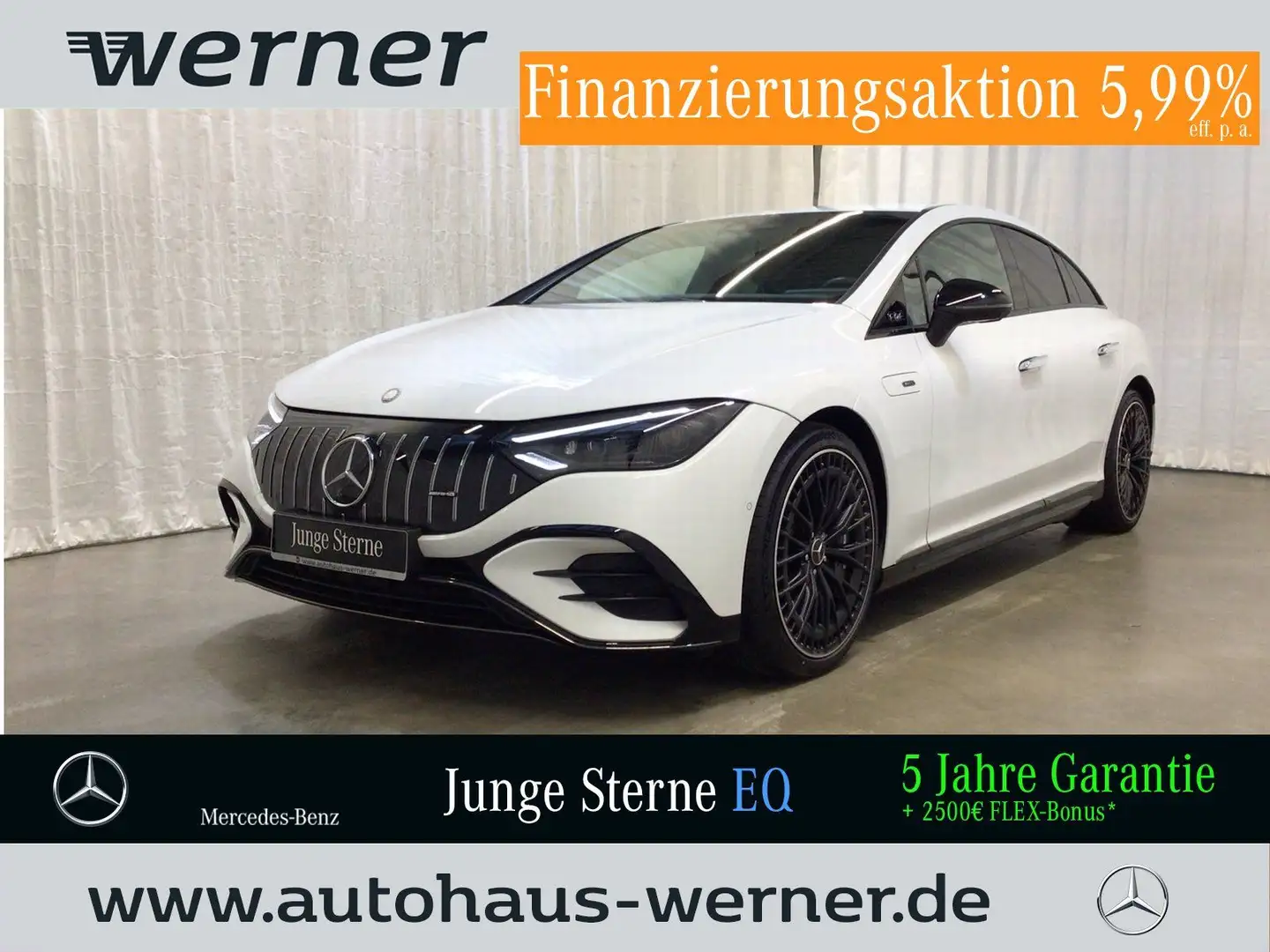 Mercedes-Benz EQE 43 4M AMG-NIGHT"21 PREMIUM AHK 360° FAP BURM Weiß - 1