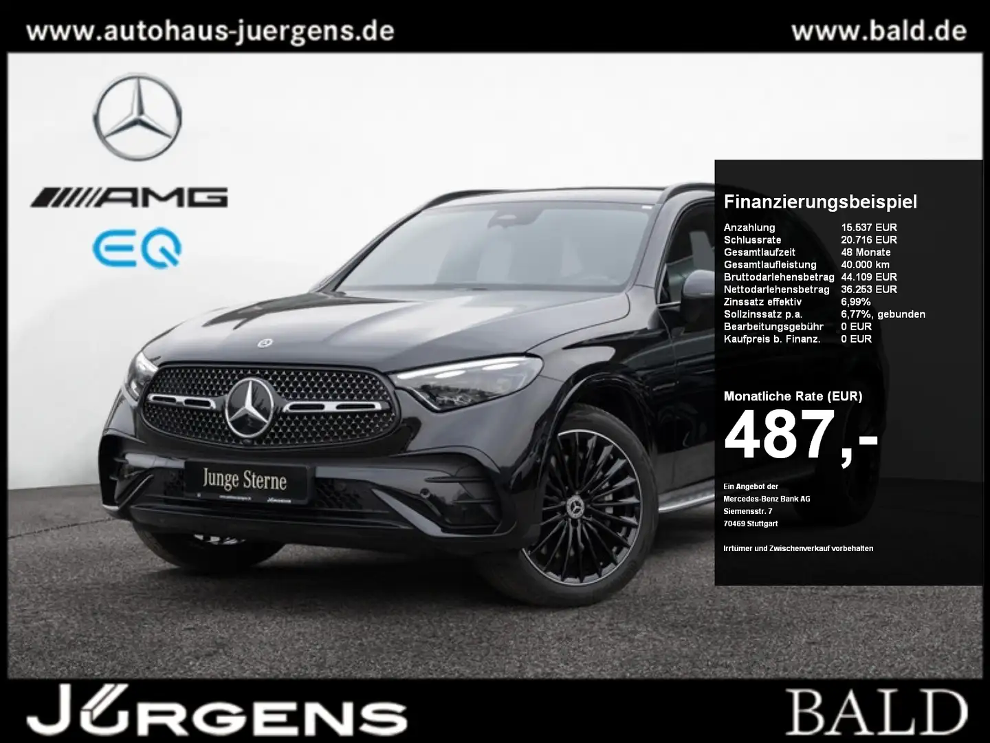 Mercedes-Benz GLC 200 4M AMG-Sport/DIGITAL/Night/Burm/Stdhz/20 Noir - 1