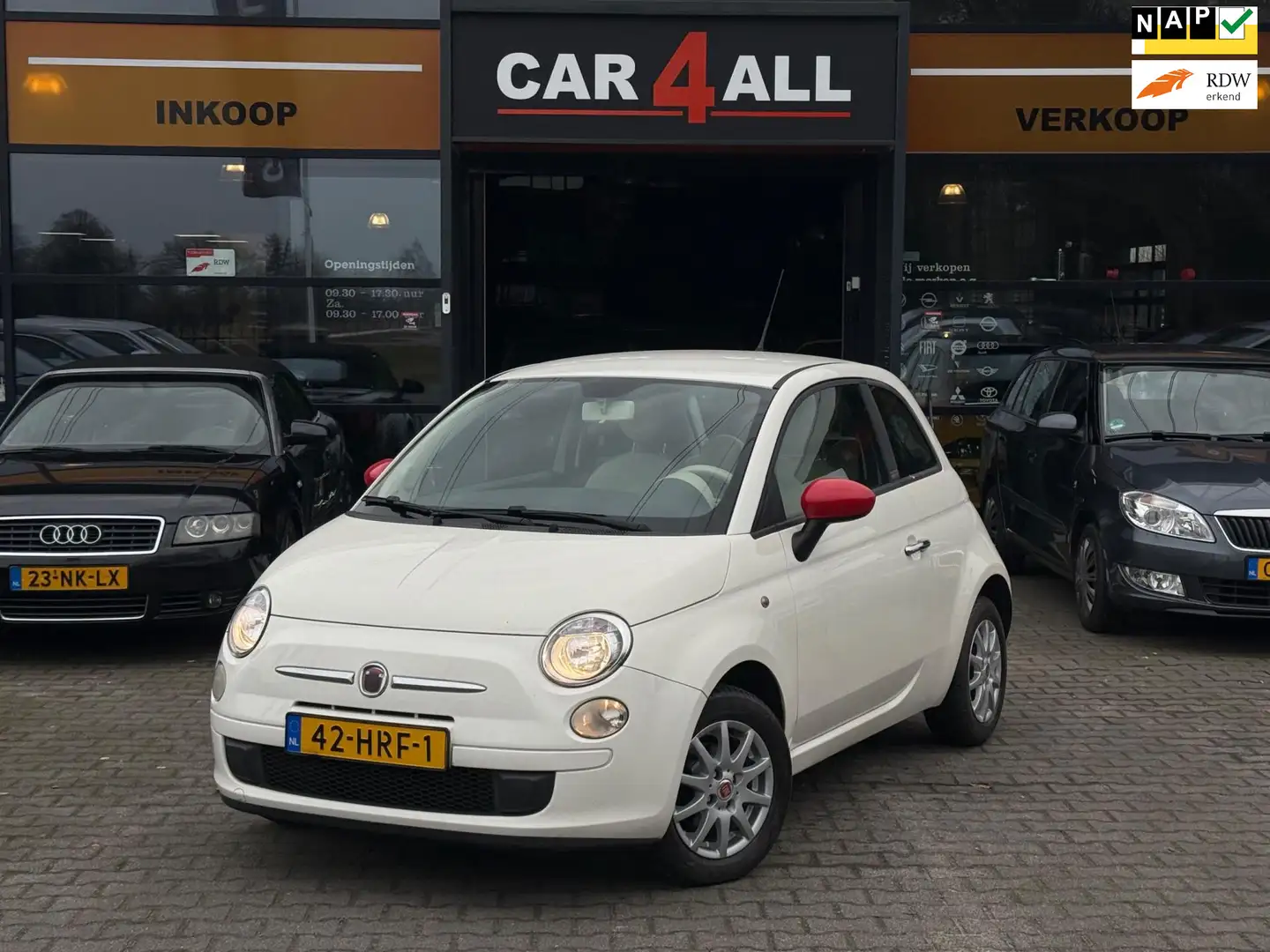 Fiat 500 1.2 Pop AIRCO/LMVELGEN/APK 19-12-2026/NAP/NETTE AU Weiß - 1