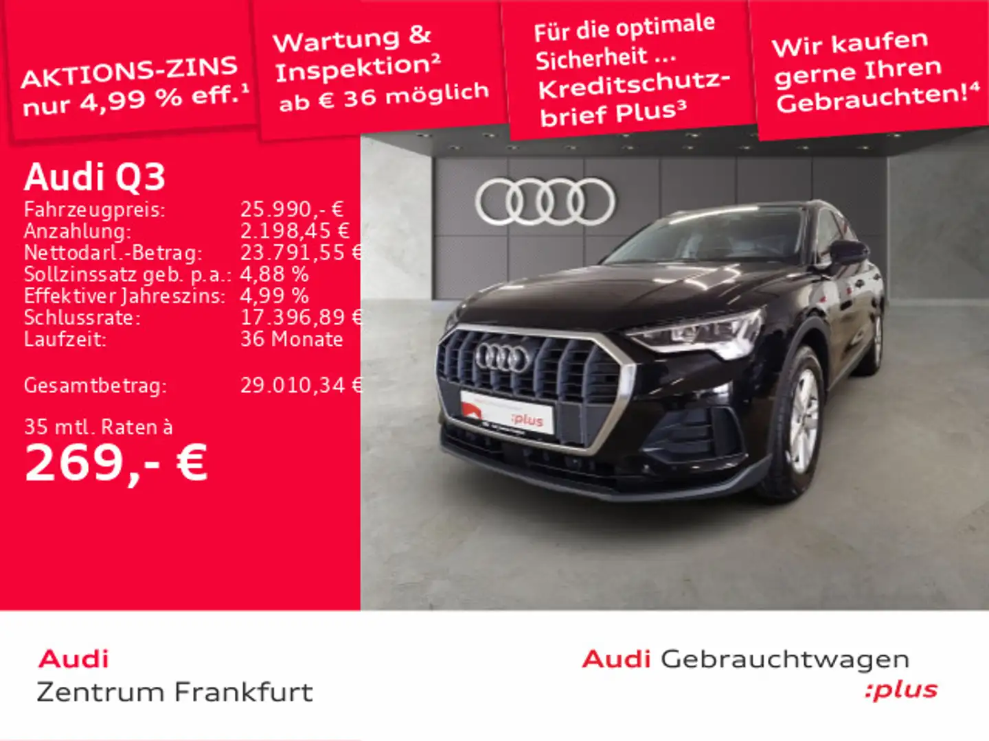 Audi Q3 35 TFSI LED DAB PDC Tempomat Schwarz - 1