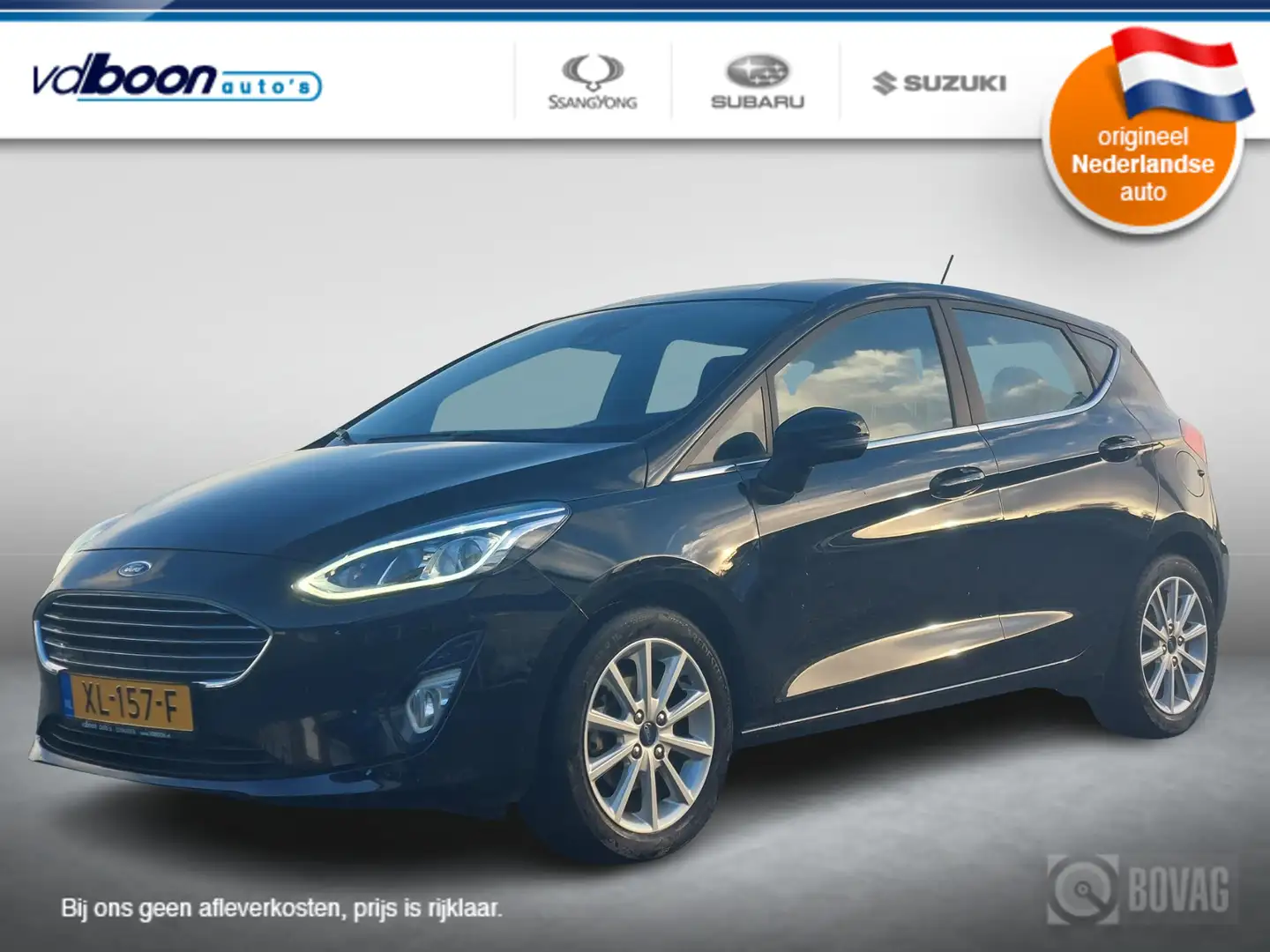 Ford Fiesta 1.0 EcoBoost Titanium CLIMA | LMV | rijklaarprijs! Noir - 1