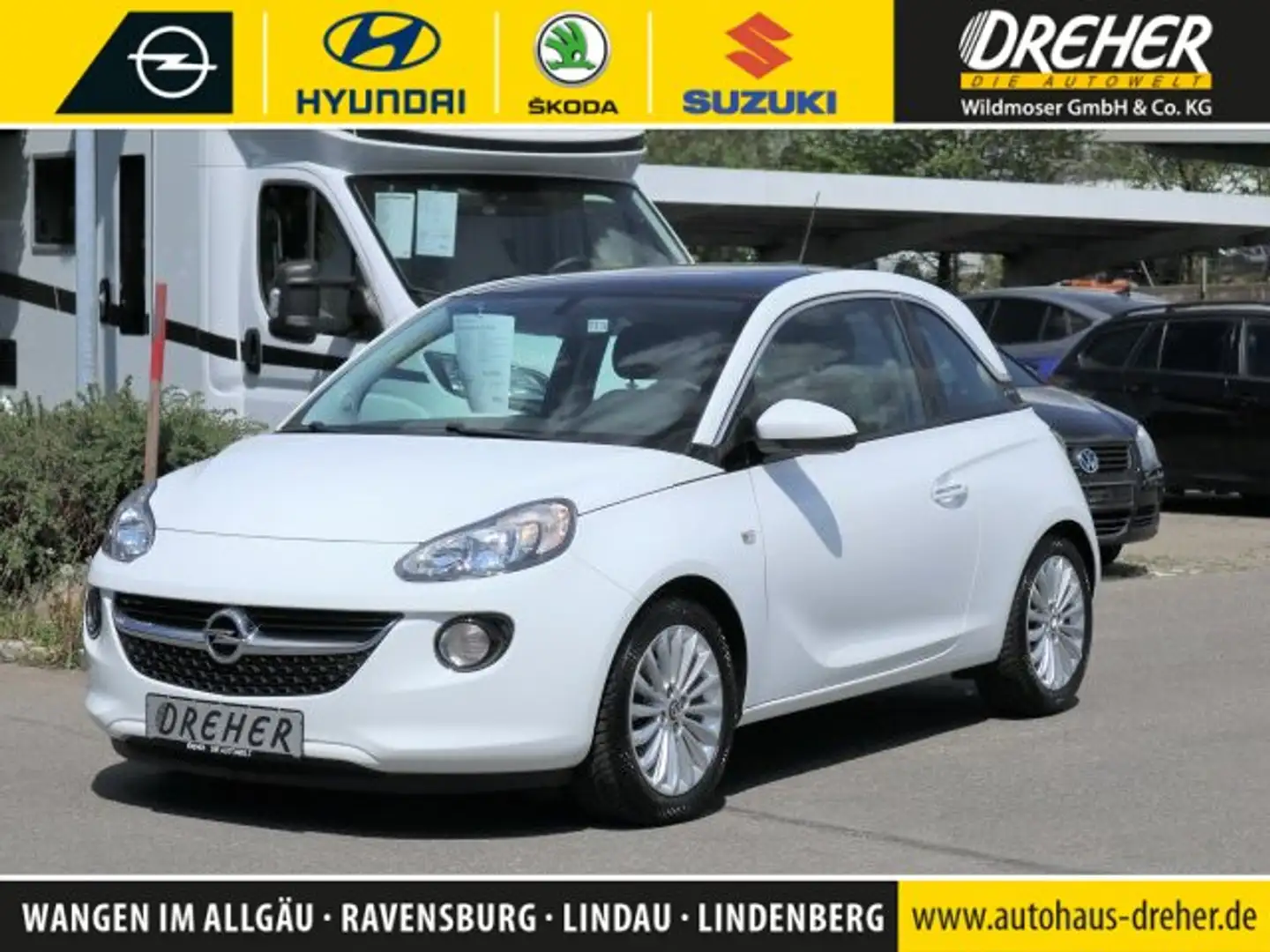 Opel Adam Adam Glam Panoramadach/Bluetooth/Tempomat uvm Weiß - 1