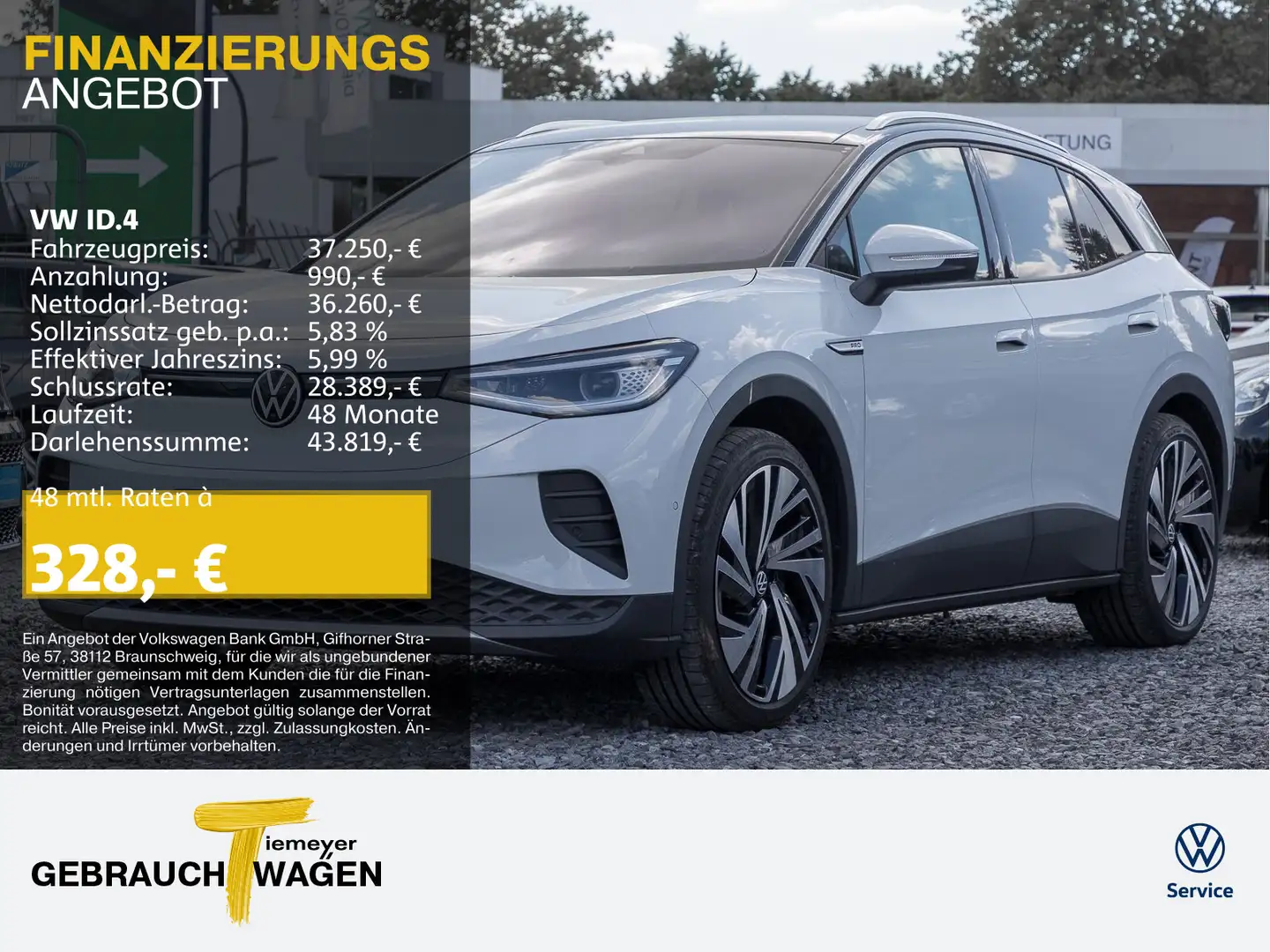 Volkswagen ID.4 PRO UPE67 LM21 AHK PANO WÄRMEPUMPE Weiß - 1