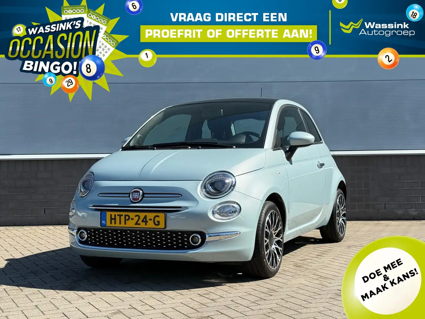 Fiat 500 1.0 Hybrid I Dolcevita Finale | Climate control | Azul - 1