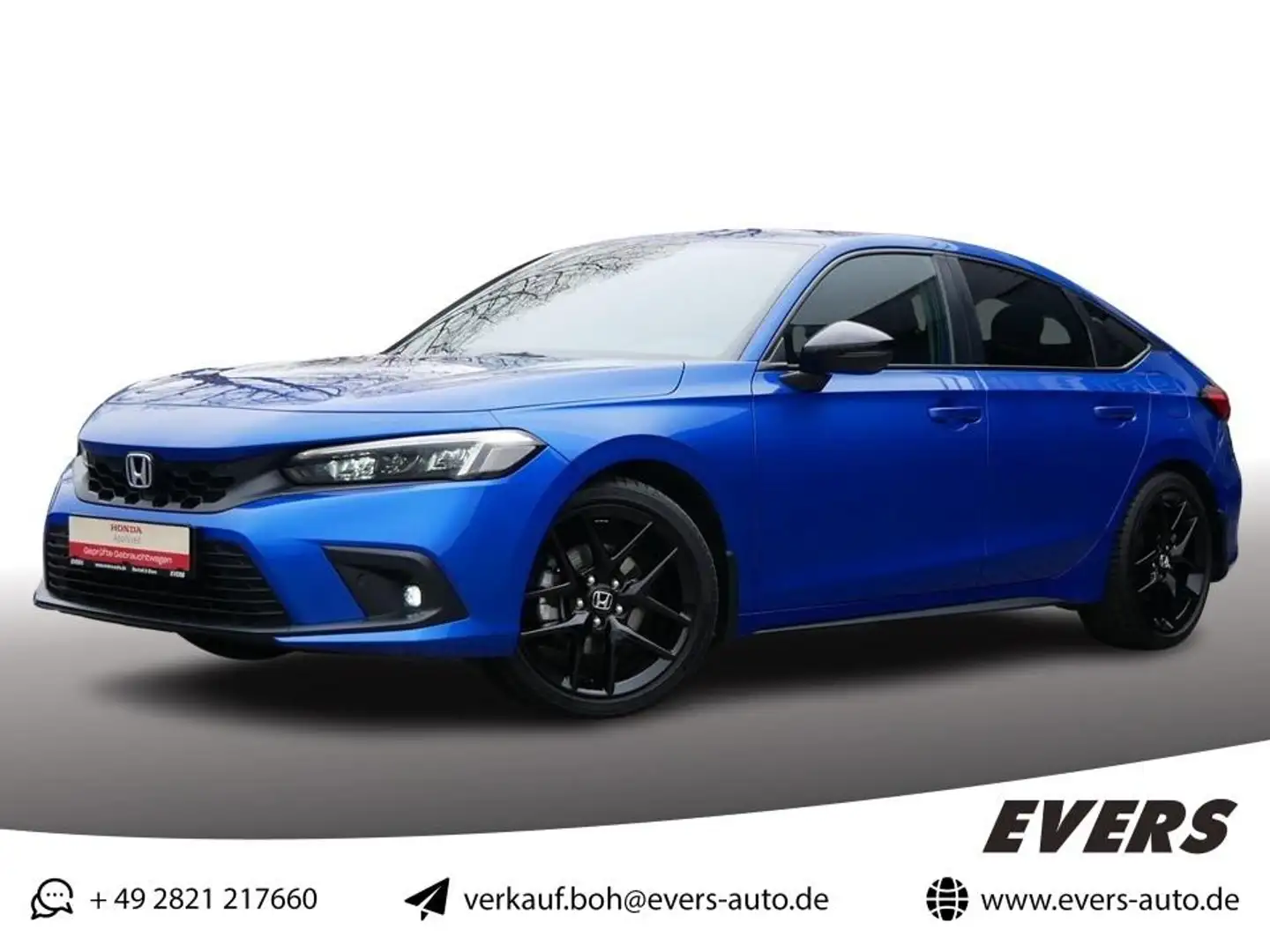 Honda Civic 2.0 Hybrid SPORT LED+ACC+NAVI + FULL LINK Blau - 1