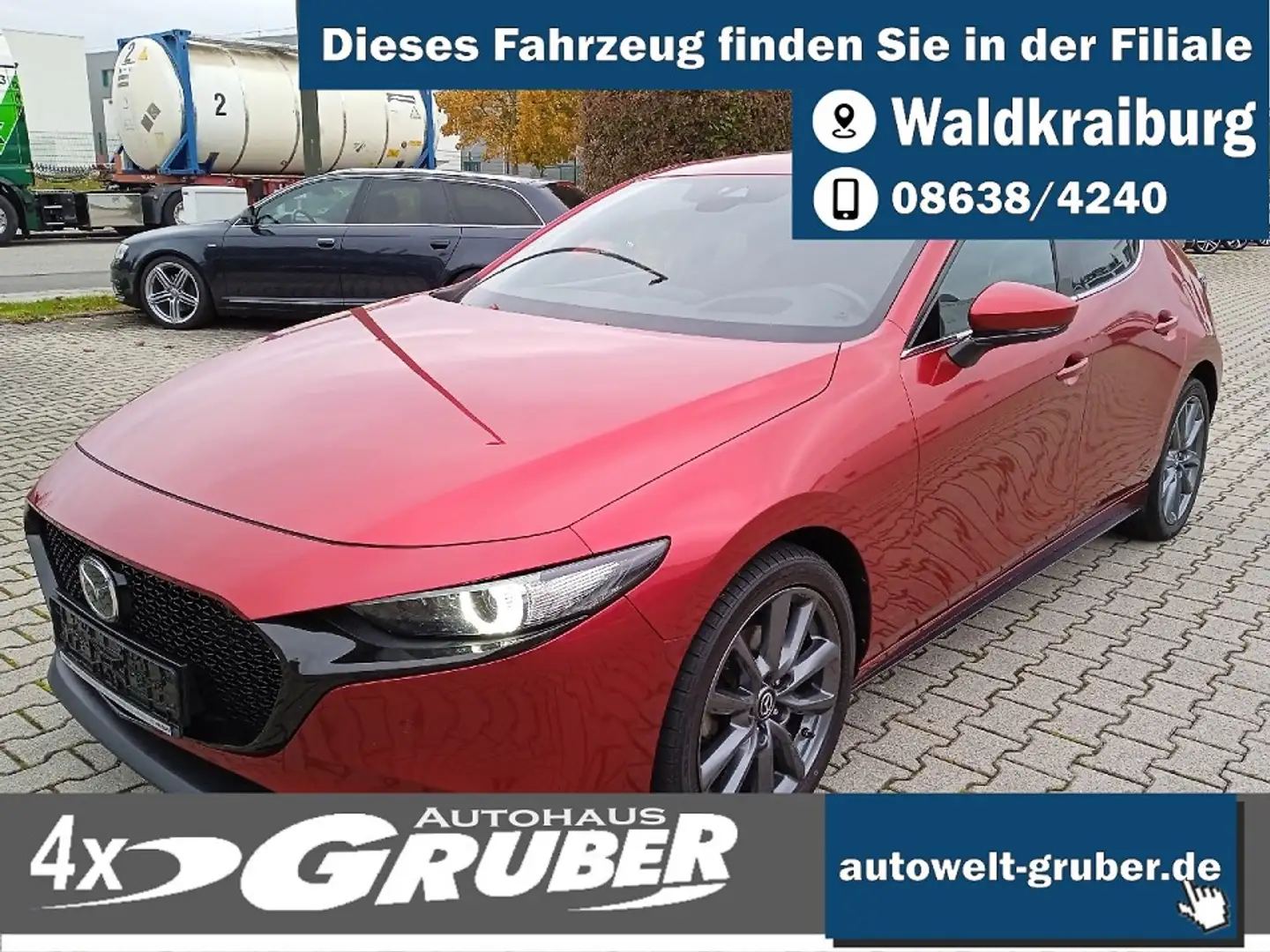 Mazda 3 186PS Premium 360°Cam+LED+18"+Garantie2028+8fach Rouge - 1