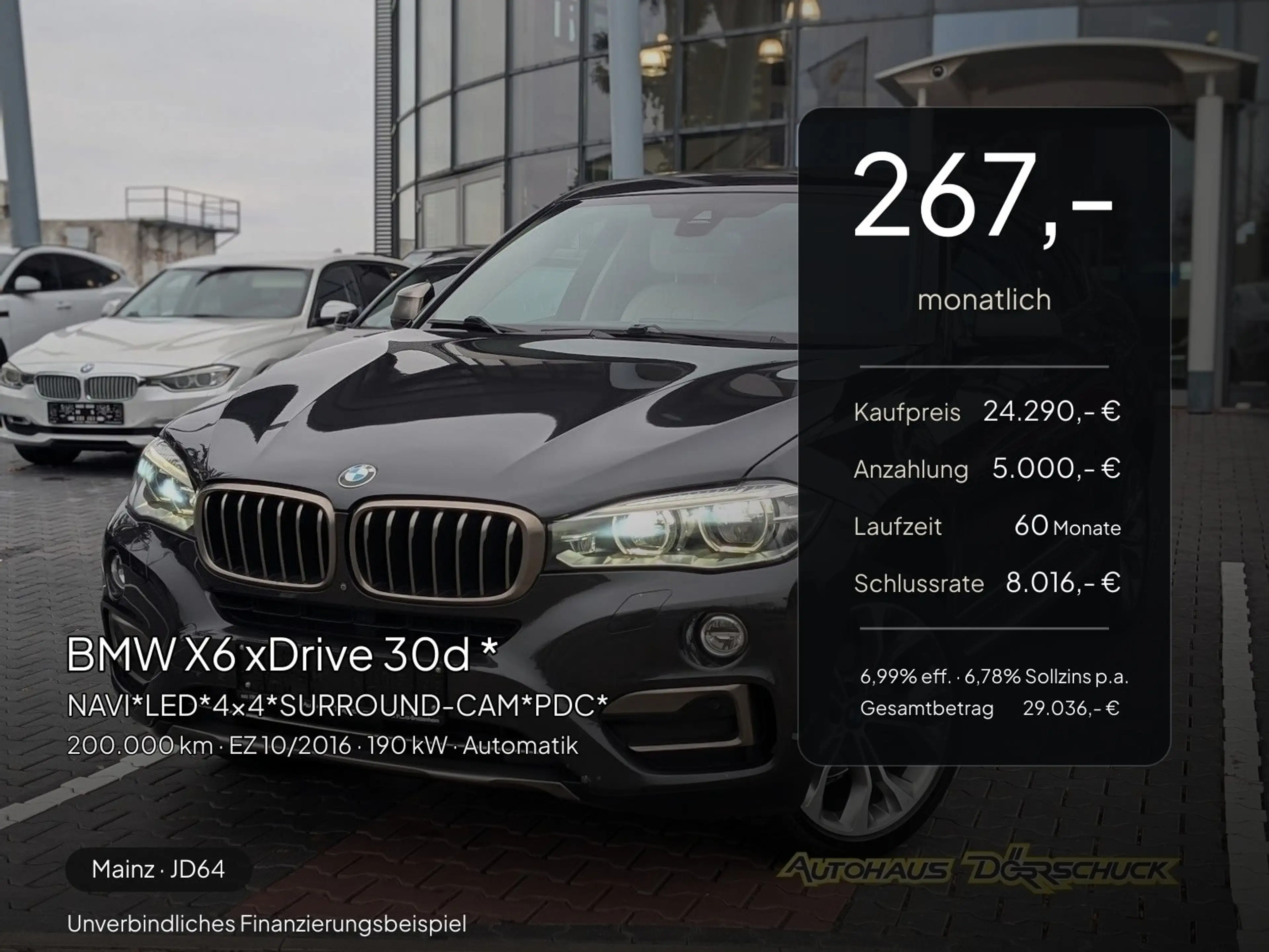 BMW X6 X6 xDrive 30d *NAVI*LED*4x4*SURROUND-CAM*PDC* — photo 2