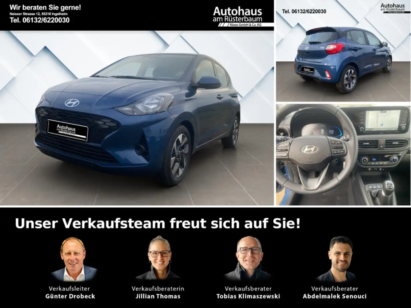 Hyundai i10 Trend FL (MY25) 1.0  Navi., Komfortpaket Apple Car Blu/Azzurro - 1