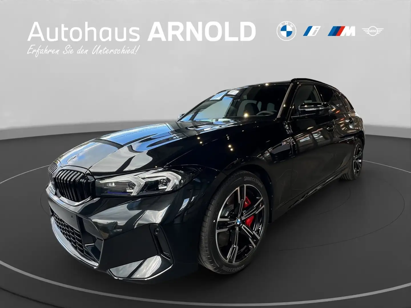 BMW 320 d Touring M Sportpaket Tempomat AHK RFK Noir - 2