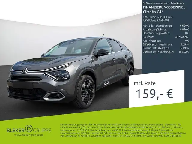 Citroën C4 Lim. Shine AHK+HEAD UP+KAMERA+NAVI