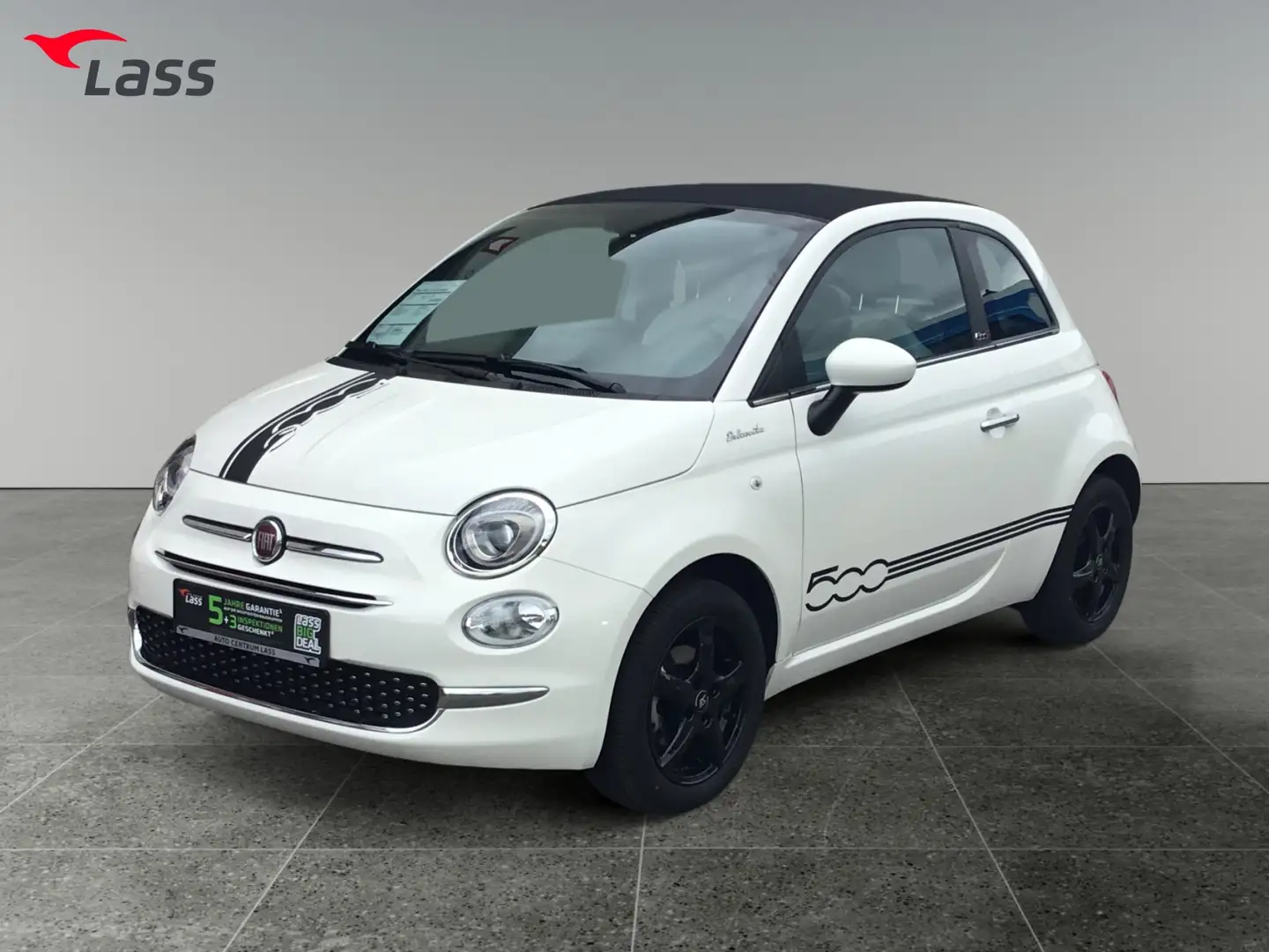 Fiat 500C 500 Cabrio 1.0 Dolcevita Navi, Android Auto Weiß - 2