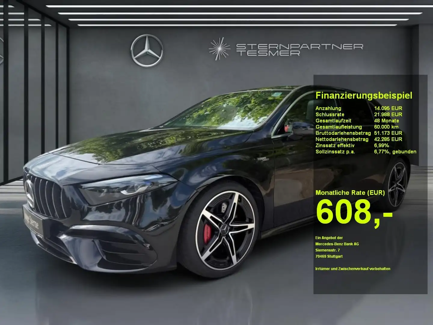 Mercedes-Benz A 45 AMG AMG A 45 S 4M+ +PANO+AHK+BURMESTER+HUD+360°+LED Schwarz - 1