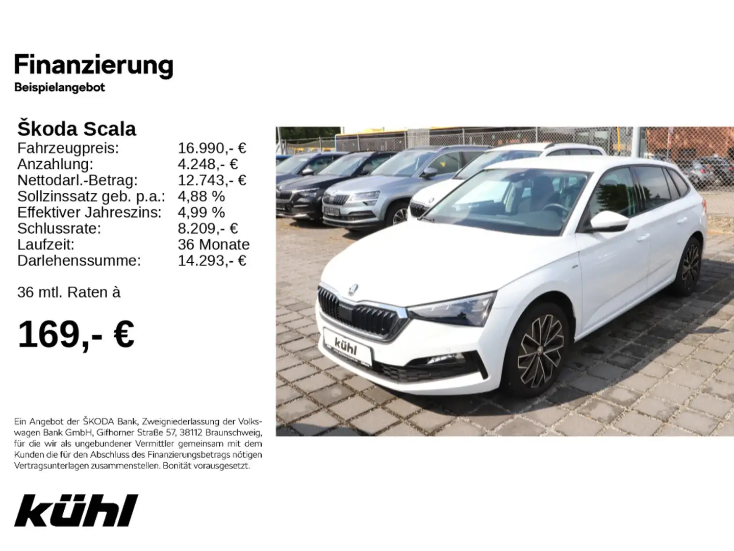 Skoda Scala 1.5 TSI DSG Drive 125 Weiß - 1
