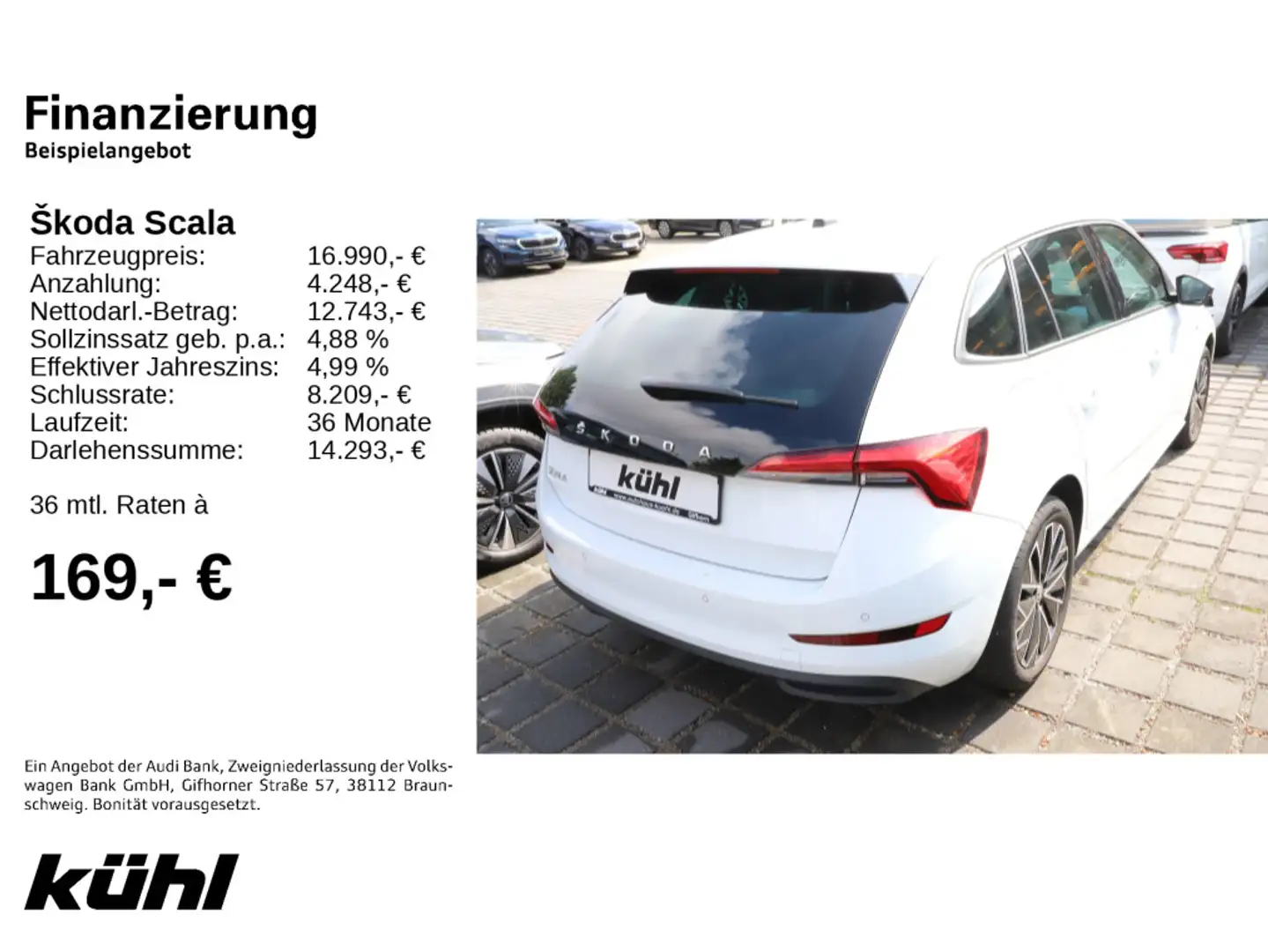 Skoda Scala 1.5 TSI DSG Drive 125 Weiß - 2