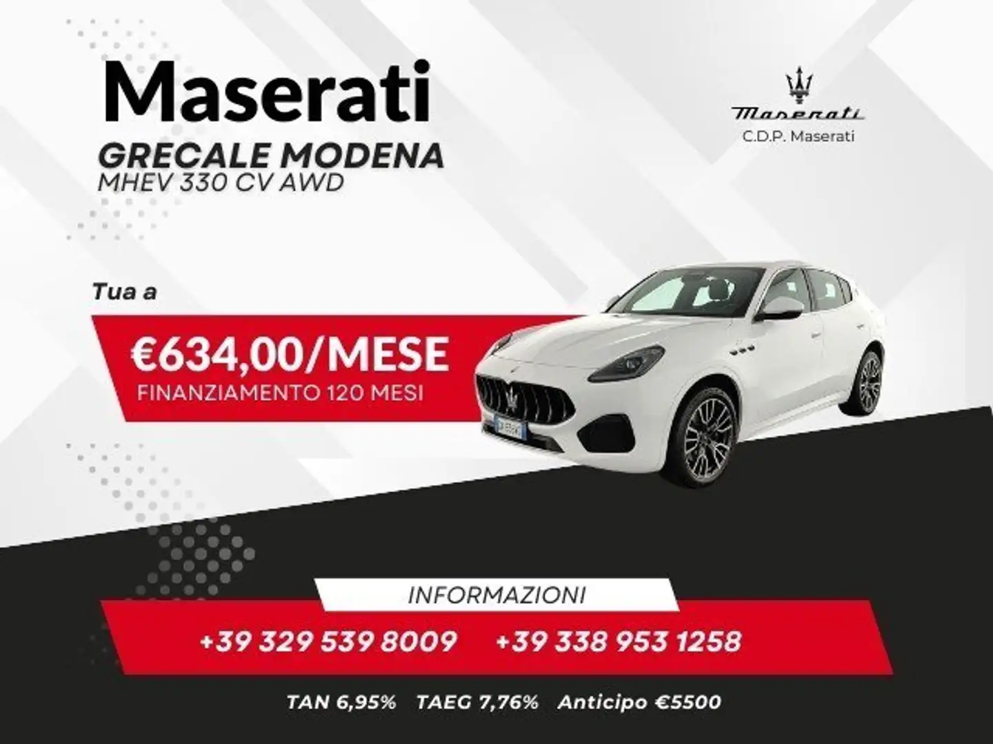Maserati Grecale Grecale MHEV 300 CV AWD GT Bianco - 1