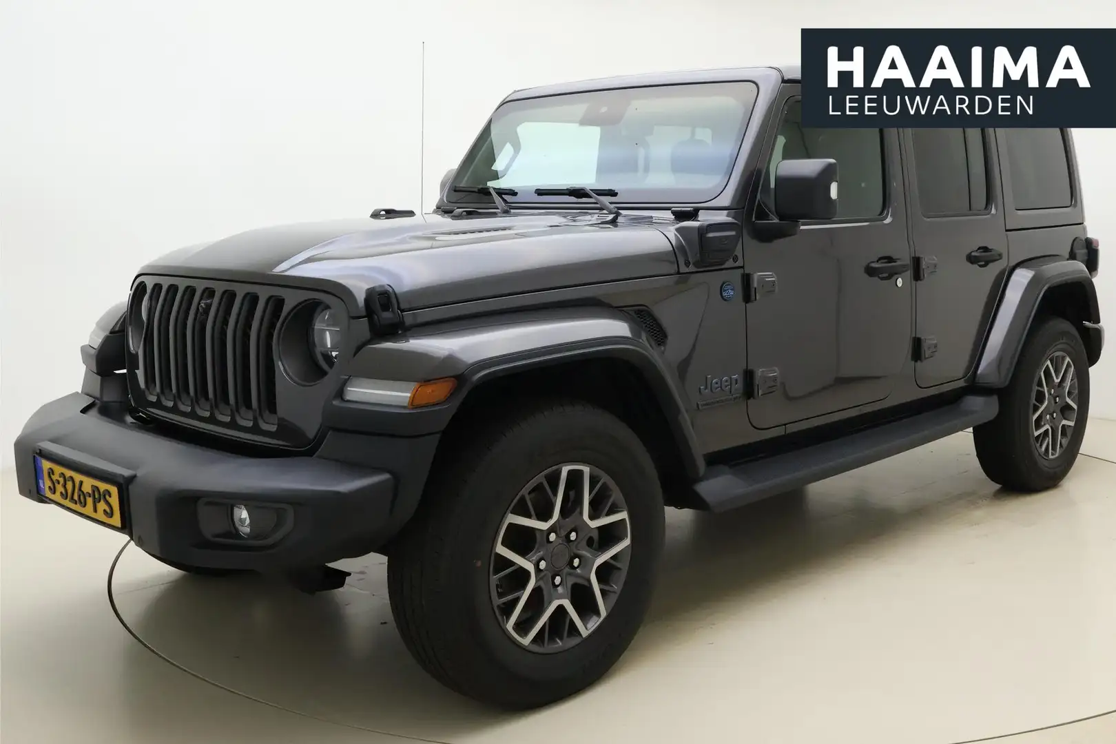 Jeep Wrangler Unlimited 4xe 380 80th Anniversary Automaat |Front Gris - 1