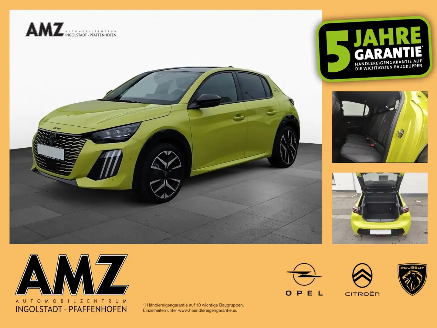 Peugeot 208 GT Mild-Hybrid 136PS Drive-Assist-Plus ACC Gelb - 1