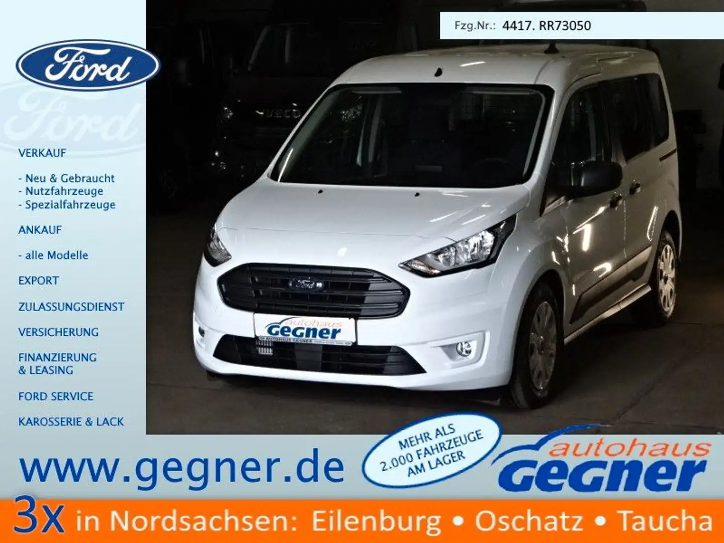 Ford Transit Connect Trend 230L1 Kombi Navi Kam SHZ Beyaz - 1