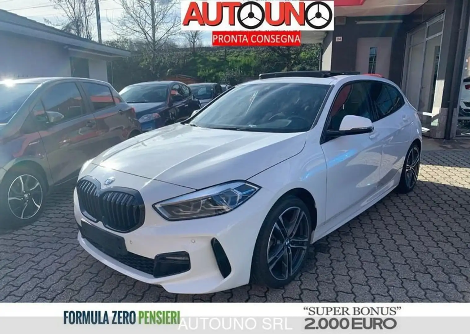 BMW 118 118i 5p. M Sport + TETTO + 18" + APPLE/ANDROID Weiß - 1