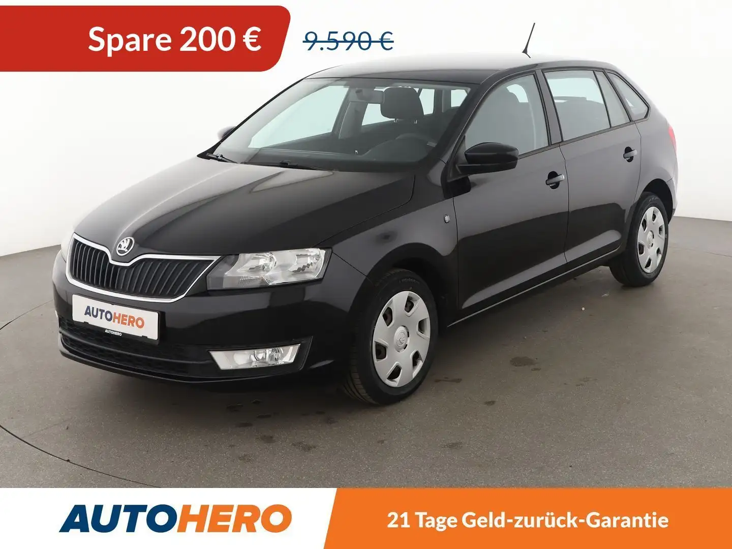 Skoda Rapid/Spaceback 1.6 TDI Ambition*KLIMA*GARANTIE* Schwarz - 1