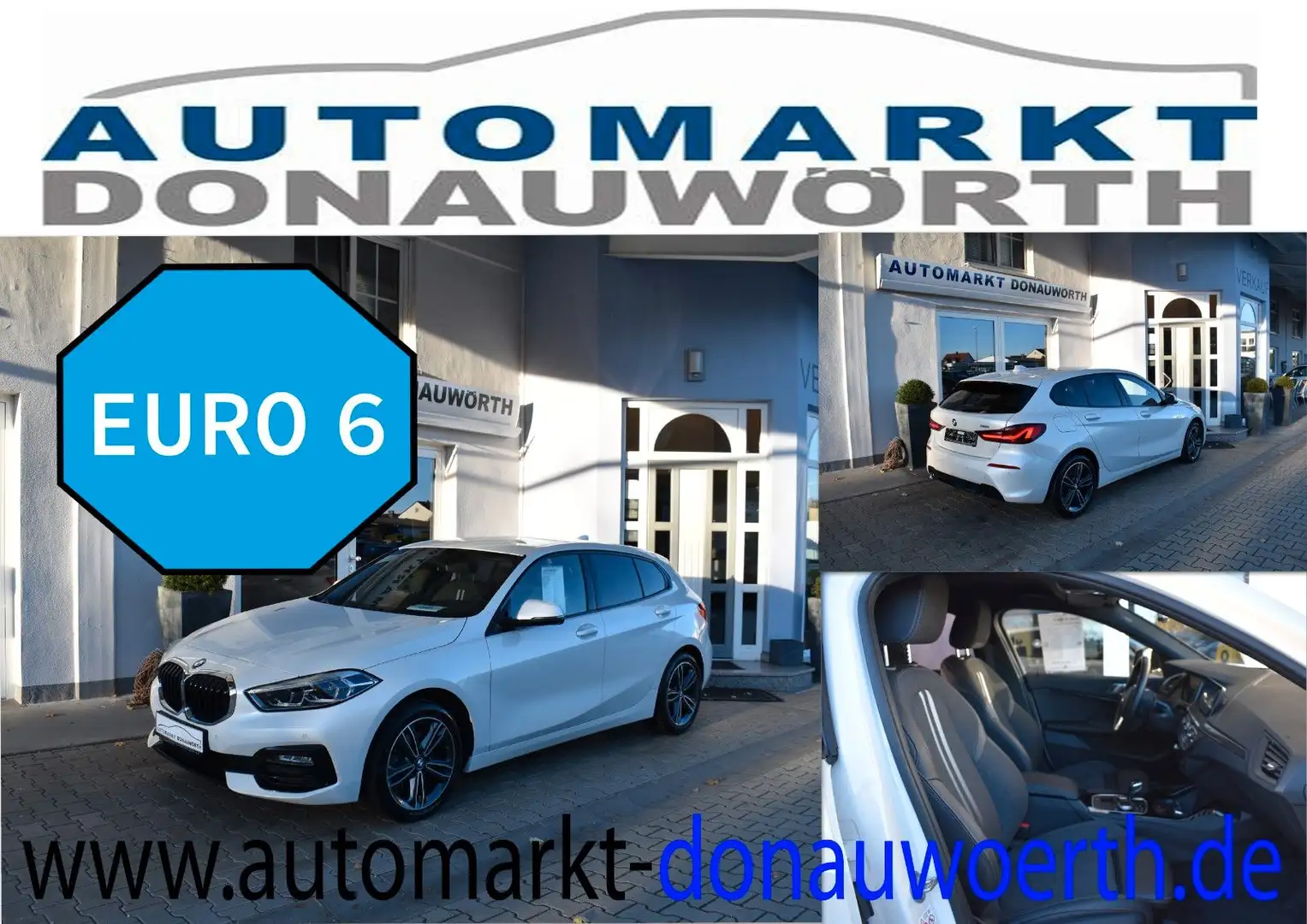 BMW 118 i Aut. Sport Line Navi LED PDC Sitzhzg LM Blanco - 1
