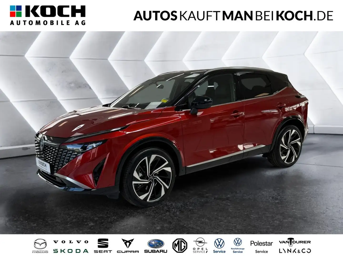 Nissan Qashqai 1.3 DIG-T Tekna + M.Hybrid AT PD Navi LED Rot - 1