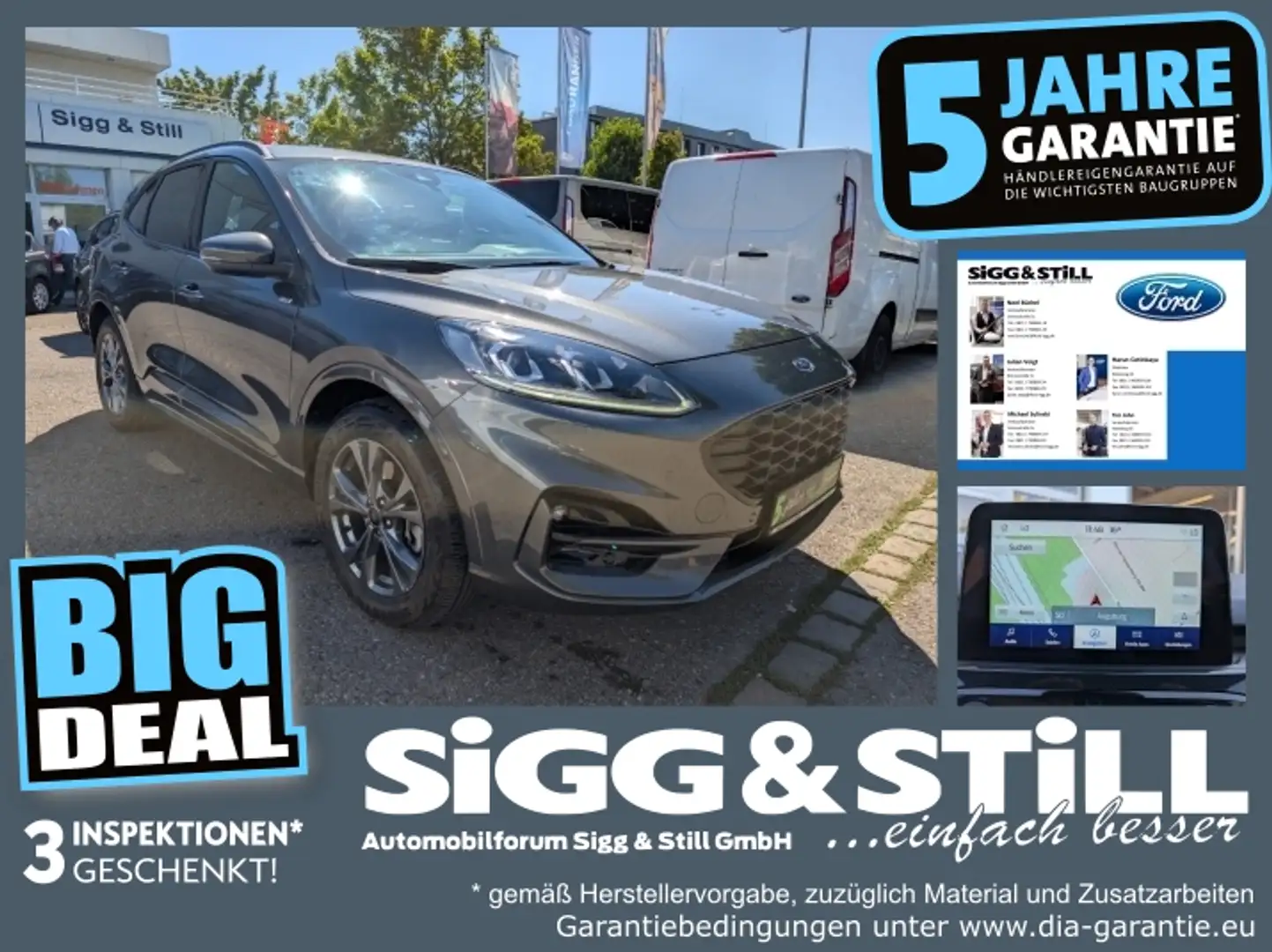 Ford Kuga 2.5 PHEV ST-Line *LED*HUD*NAV*4xSHZ*PDC*CAM* Gris - 1