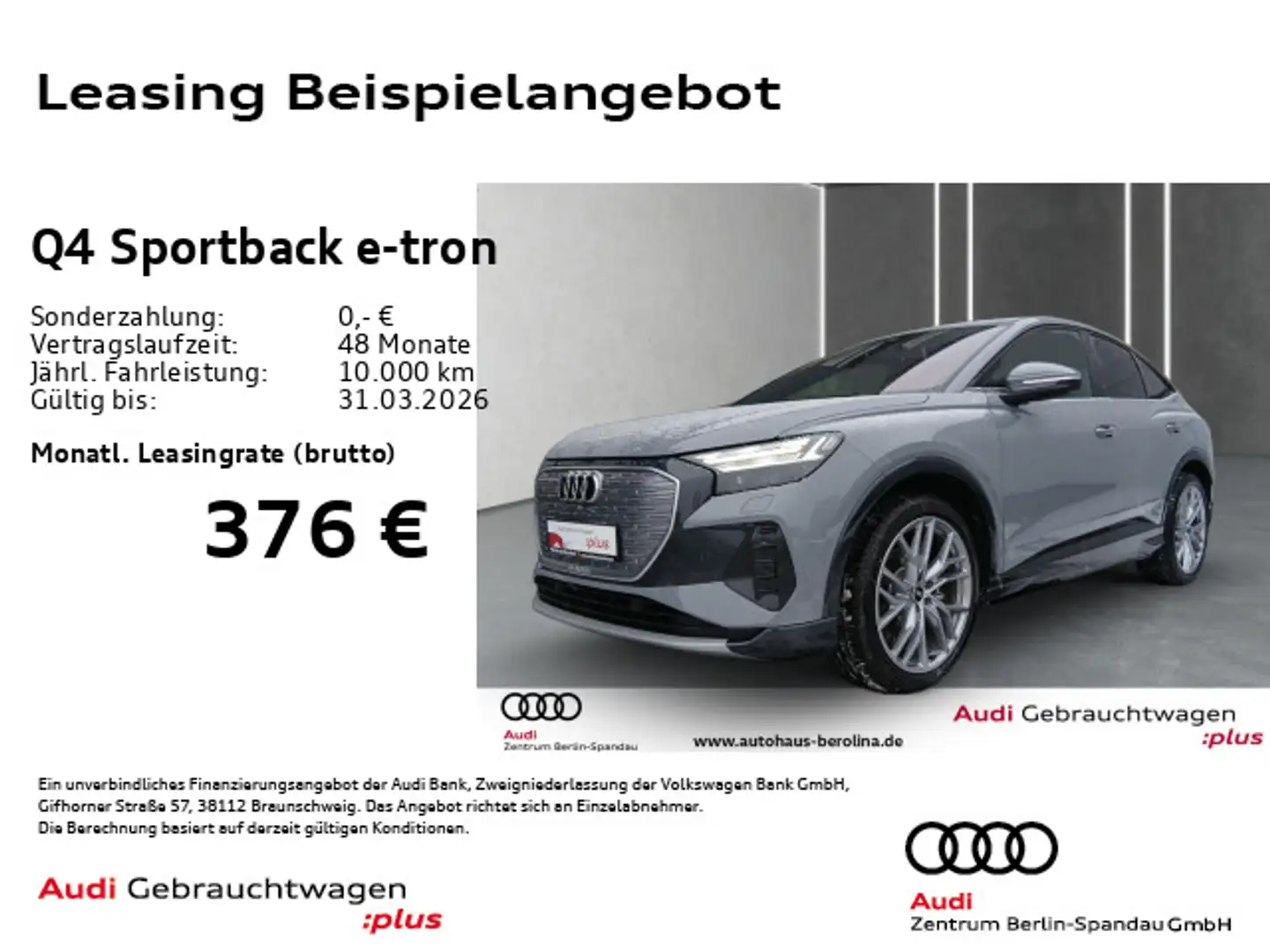 Audi Q4 e-tron 35 S line int. *MATRIX*AHK* Gris - 1