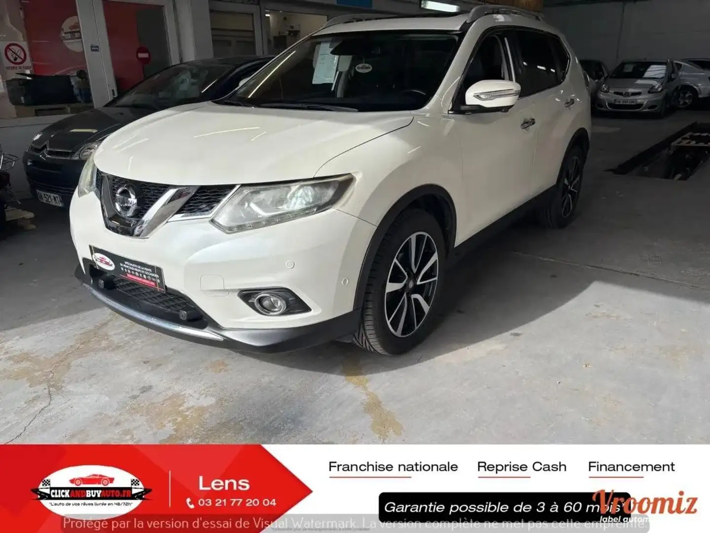 Nissan X-Trail 1.6 DCI 130CHV FINITION 360 / CAMERA 360° / TOIT OUVRANT / SIEGE CHAUFFANT Weiß - 1