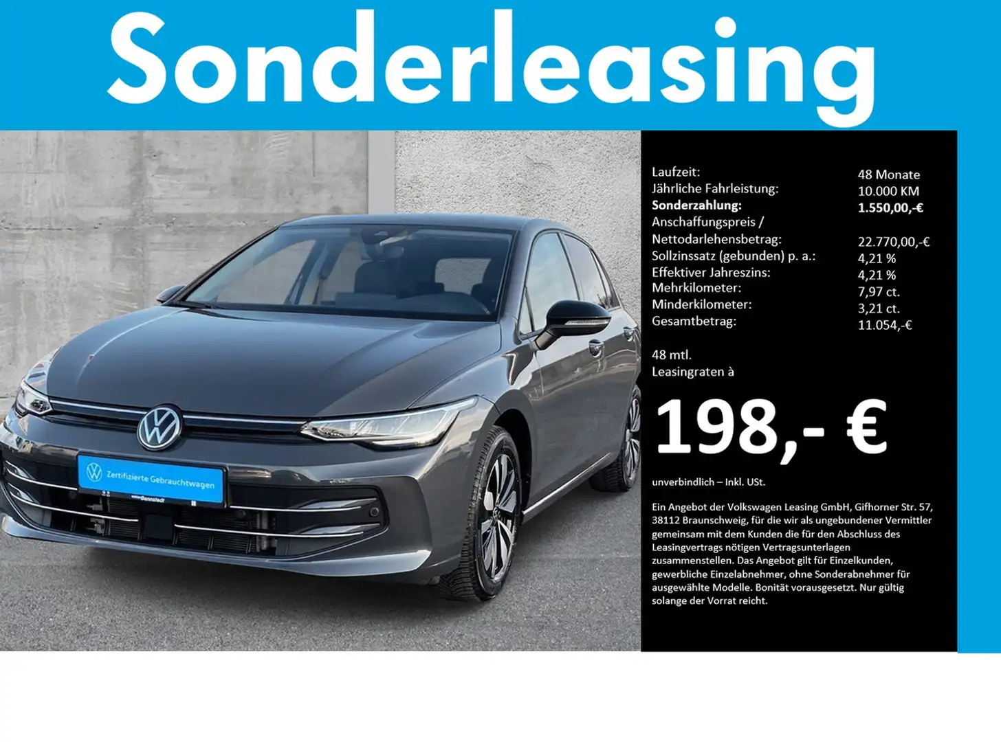 Volkswagen Golf VIII 1.5 TSI Goal NEUES.MODELL NAVI AHK Grau - 1