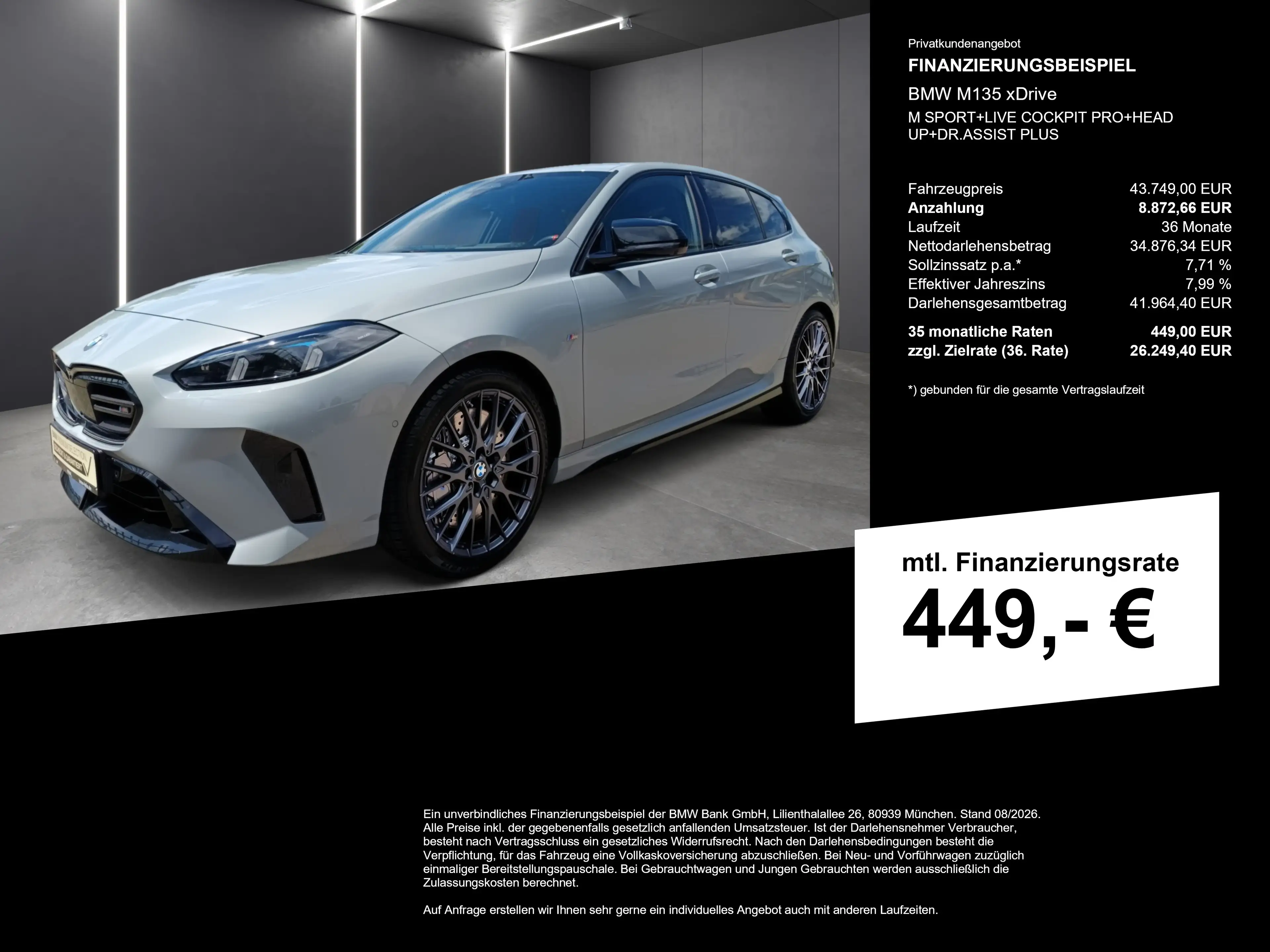 BMW 135 M135 xDrive M SPORT+LIVE COCKPIT PRO+HEAD UP+DR.AS — photo 2