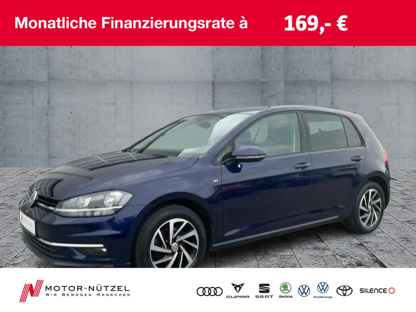 Volkswagen Golf VII 1.6 TDI JOIN NAVI+AHK+SHZ+2xPDC+NSW+16" Blauw - 1