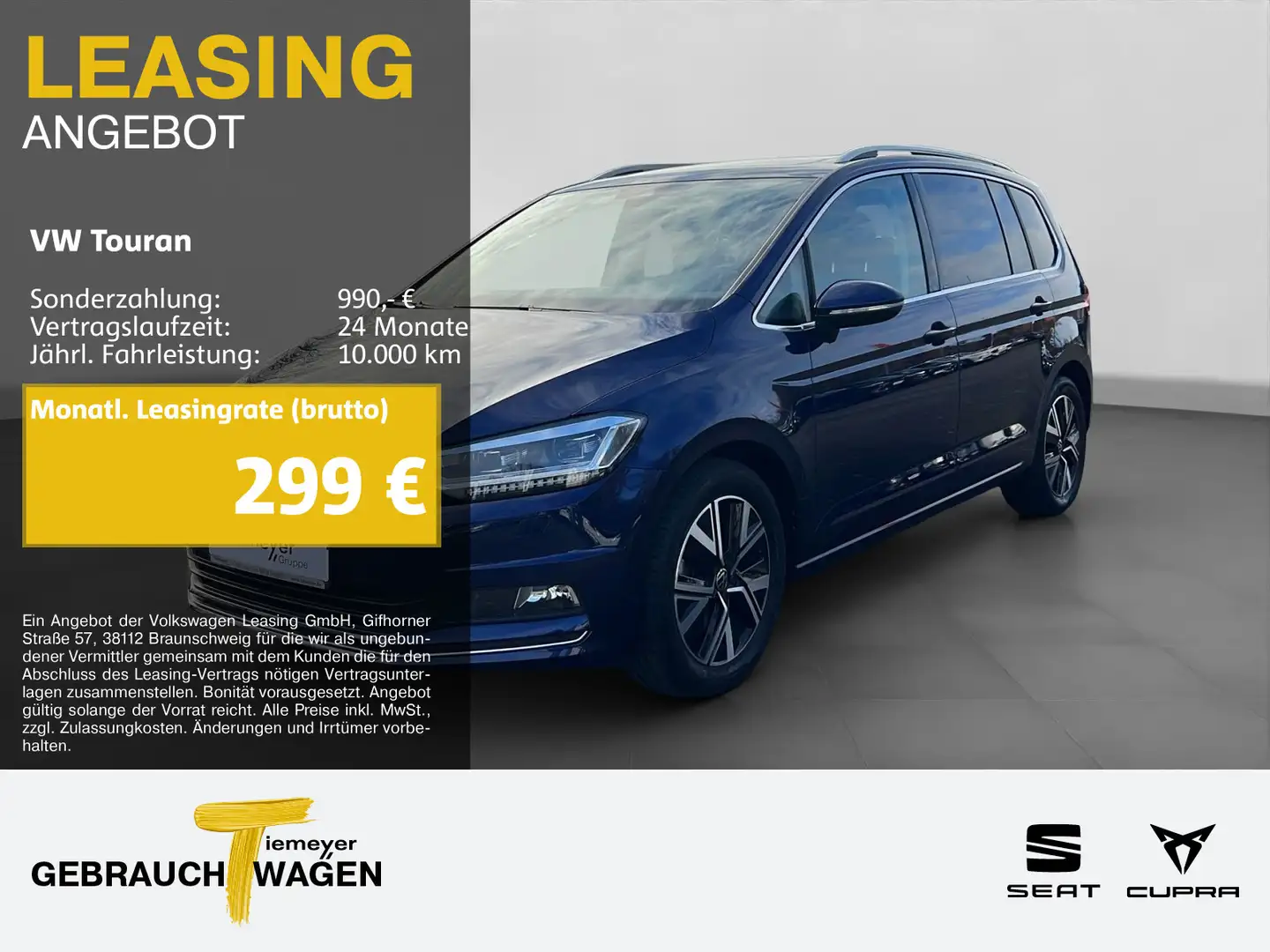 Volkswagen Touran 2.0 TDI DSG HIGHLINE PANO ST.HEIZ AHK VIR Bleu - 1