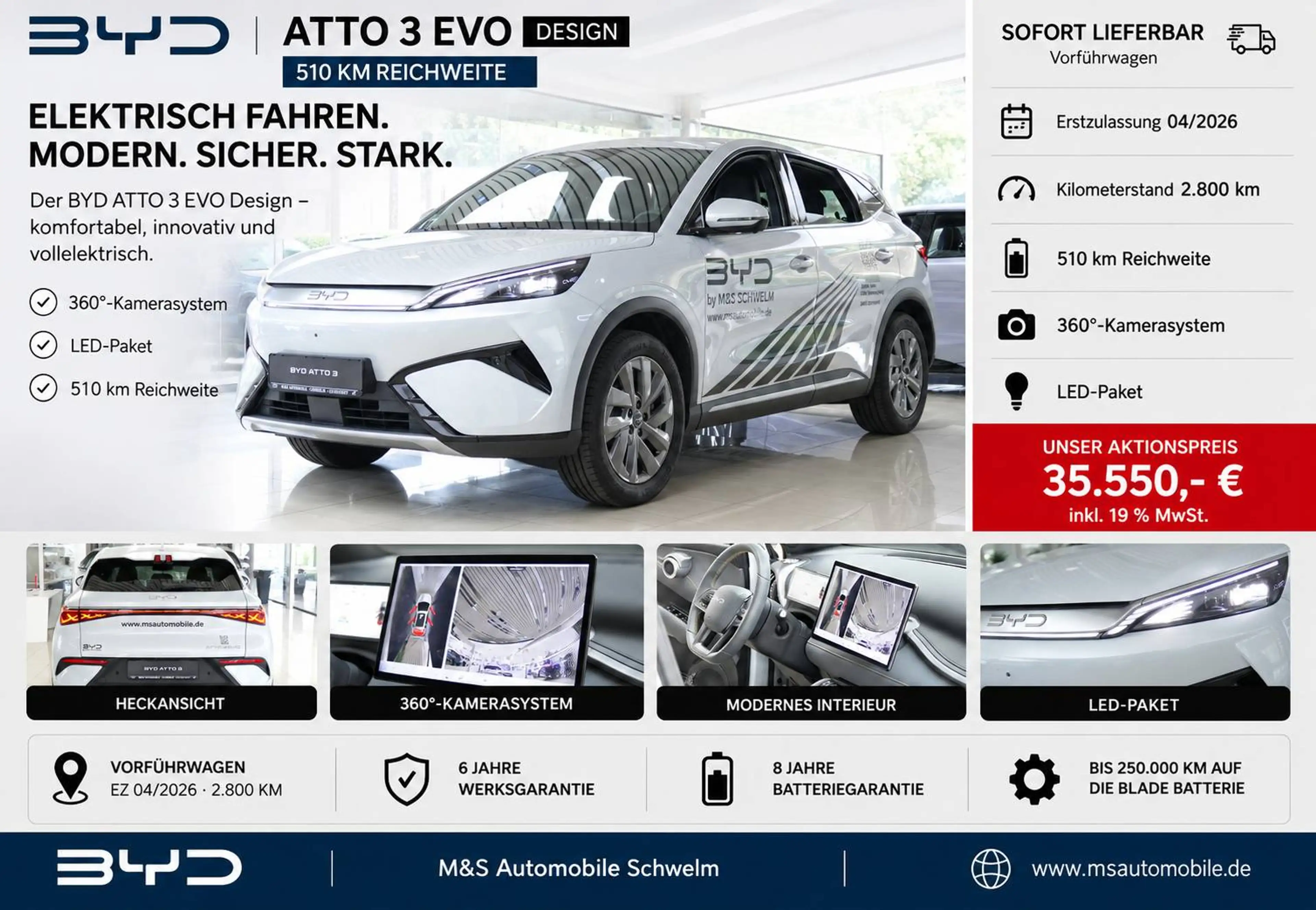 BYD Atto 3 ATTO 3 EVO Design °Vorführwagen°