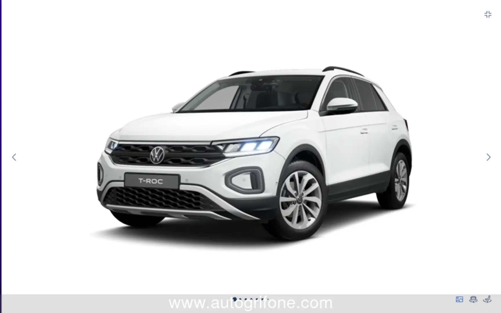 Volkswagen T-Roc 1.0 TSI Edition Plus PROMOZIONE PRONTA CONSEGNA Bianco - 2