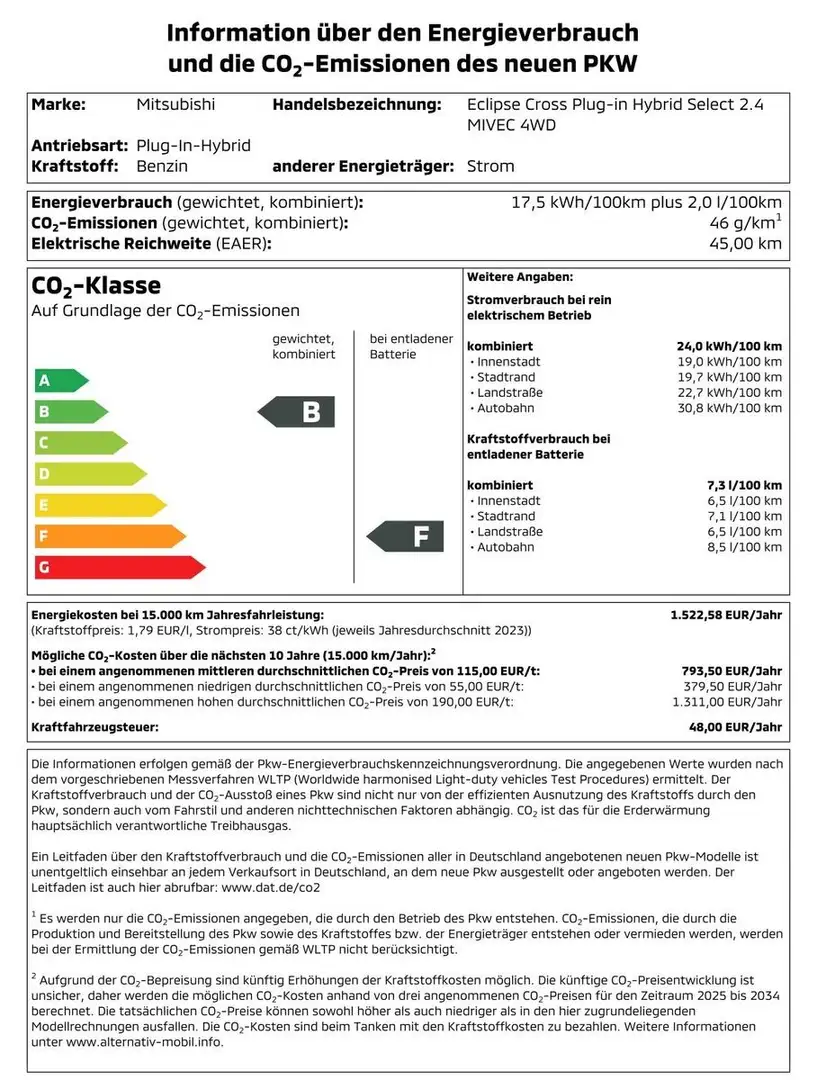 Mitsubishi Eclipse Cross PHEV 2.4 *Select* Marrón - 2