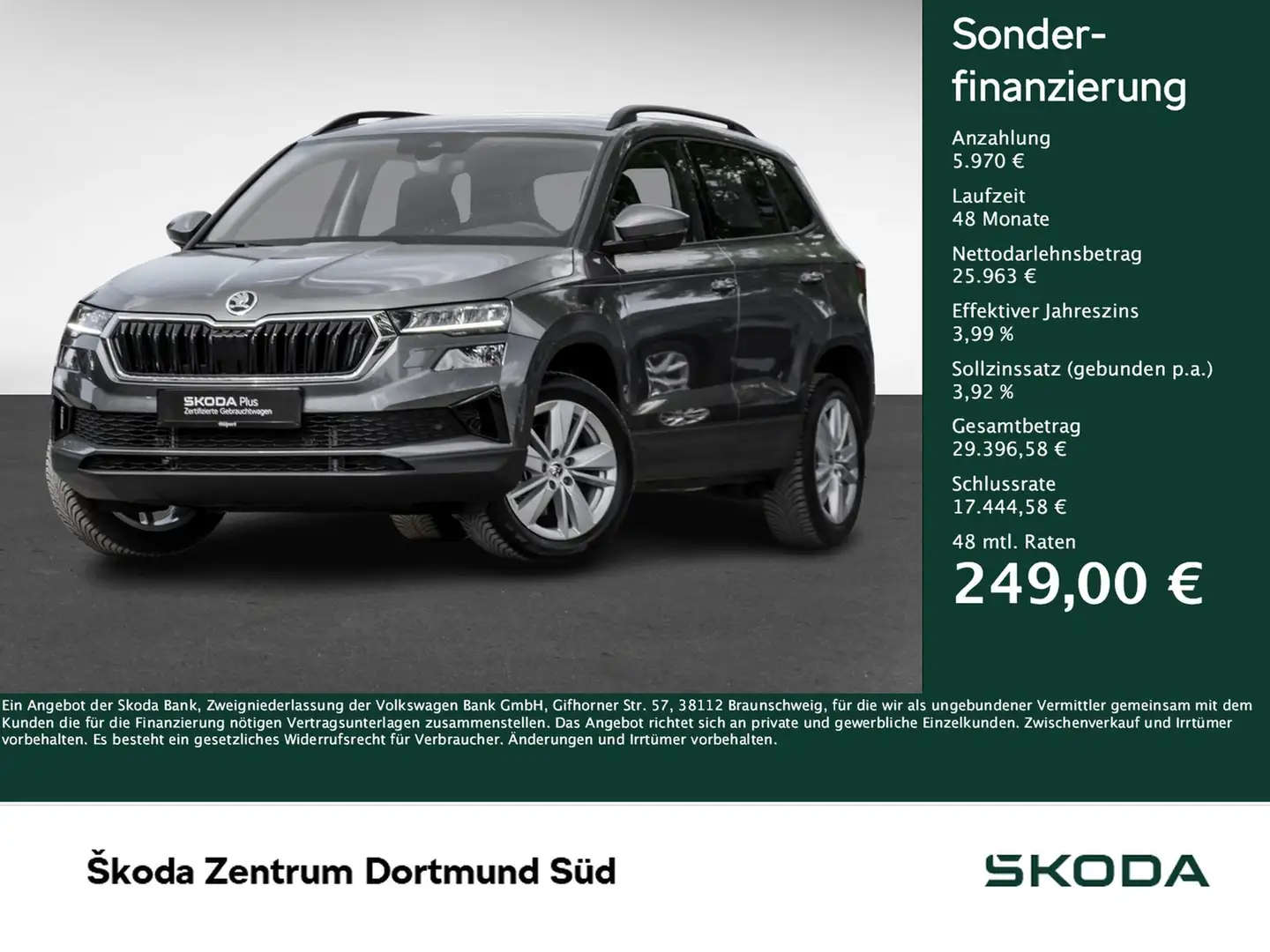 Skoda Karoq 1.5 SELECTION CAM ACC E-KLAPPE NAVI LM17 Grey - 1