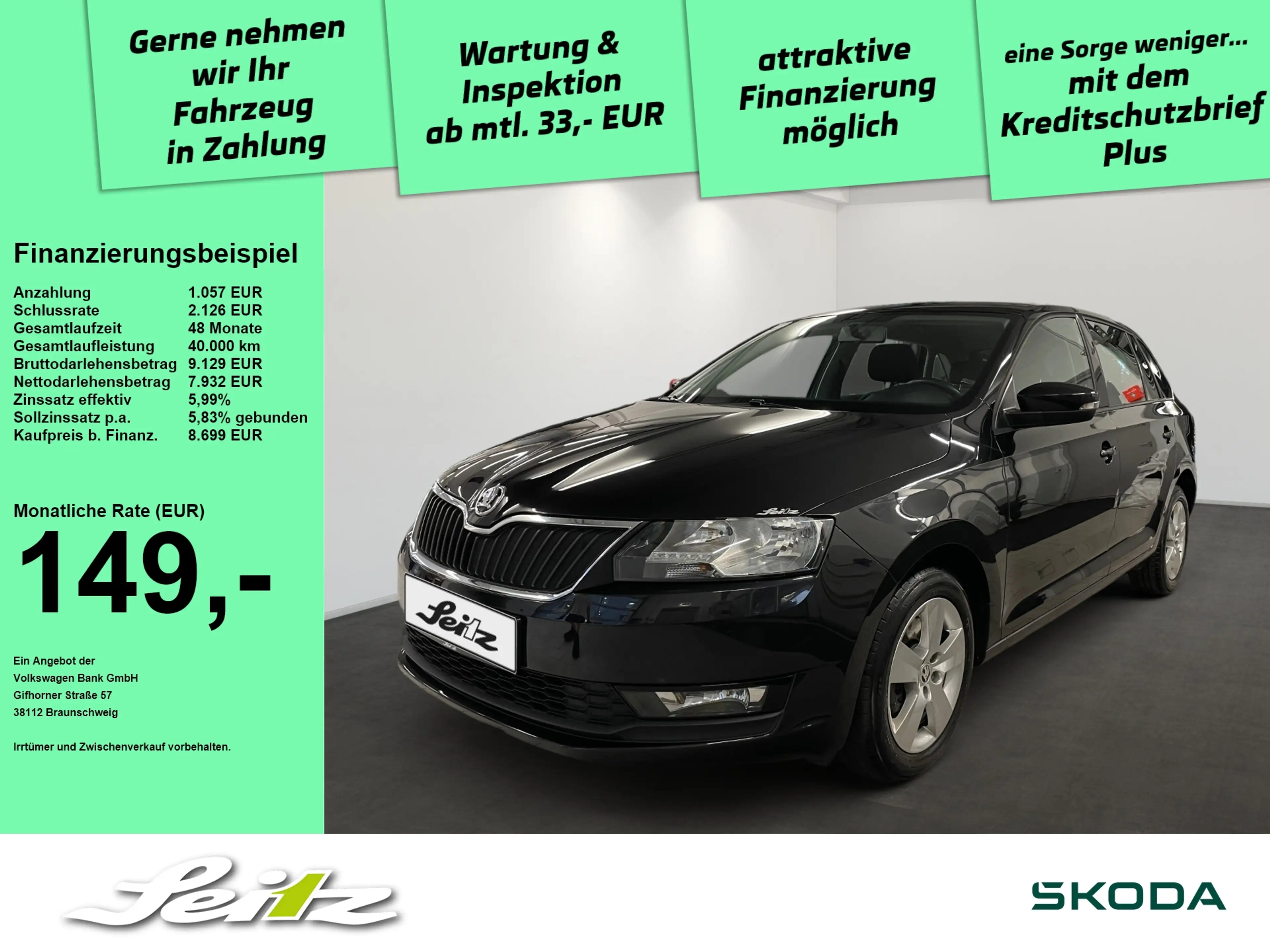 Skoda Rapid/Spaceback Rapid Spaceback 1.0 TSI Ambition *PARKSENSOR*KLIMA
