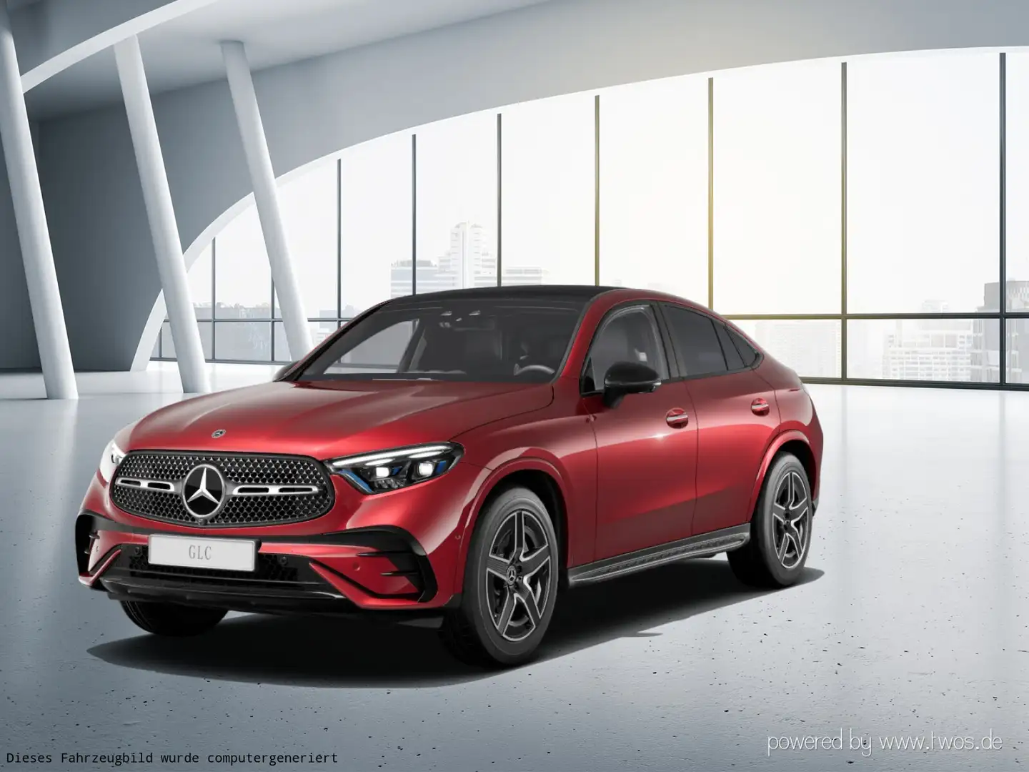 Mercedes-Benz GLC 300 GLC 300 4M Coupé AMG Night Pano Airm HAL Burm3D Rot - 2