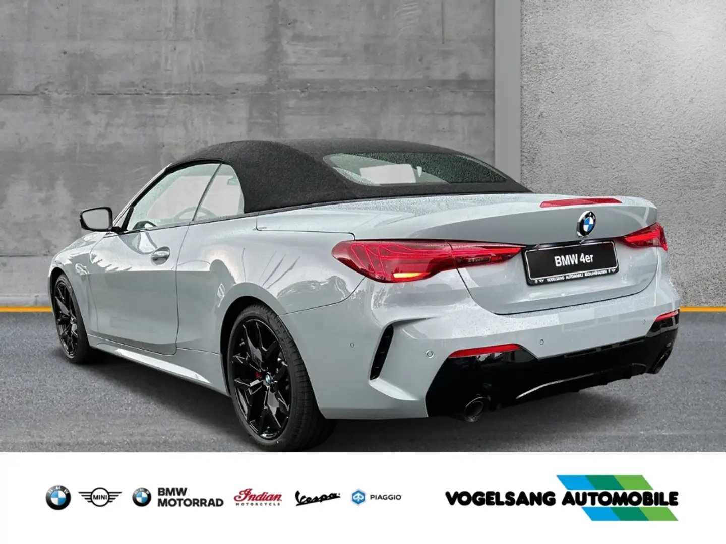 BMW 420 i M Sport Cabrio Sportpaket HUD Navi Leder Digital Grijs - 2