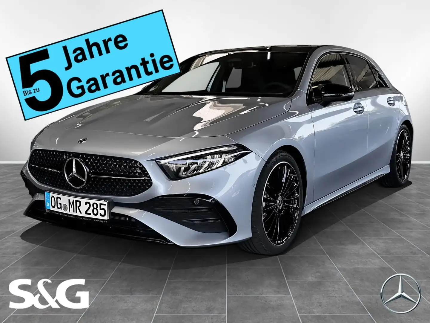 Mercedes-Benz A 200 AMG Distronic+RüKam+LED+Pano+HUD+Standhzg Silber - 1