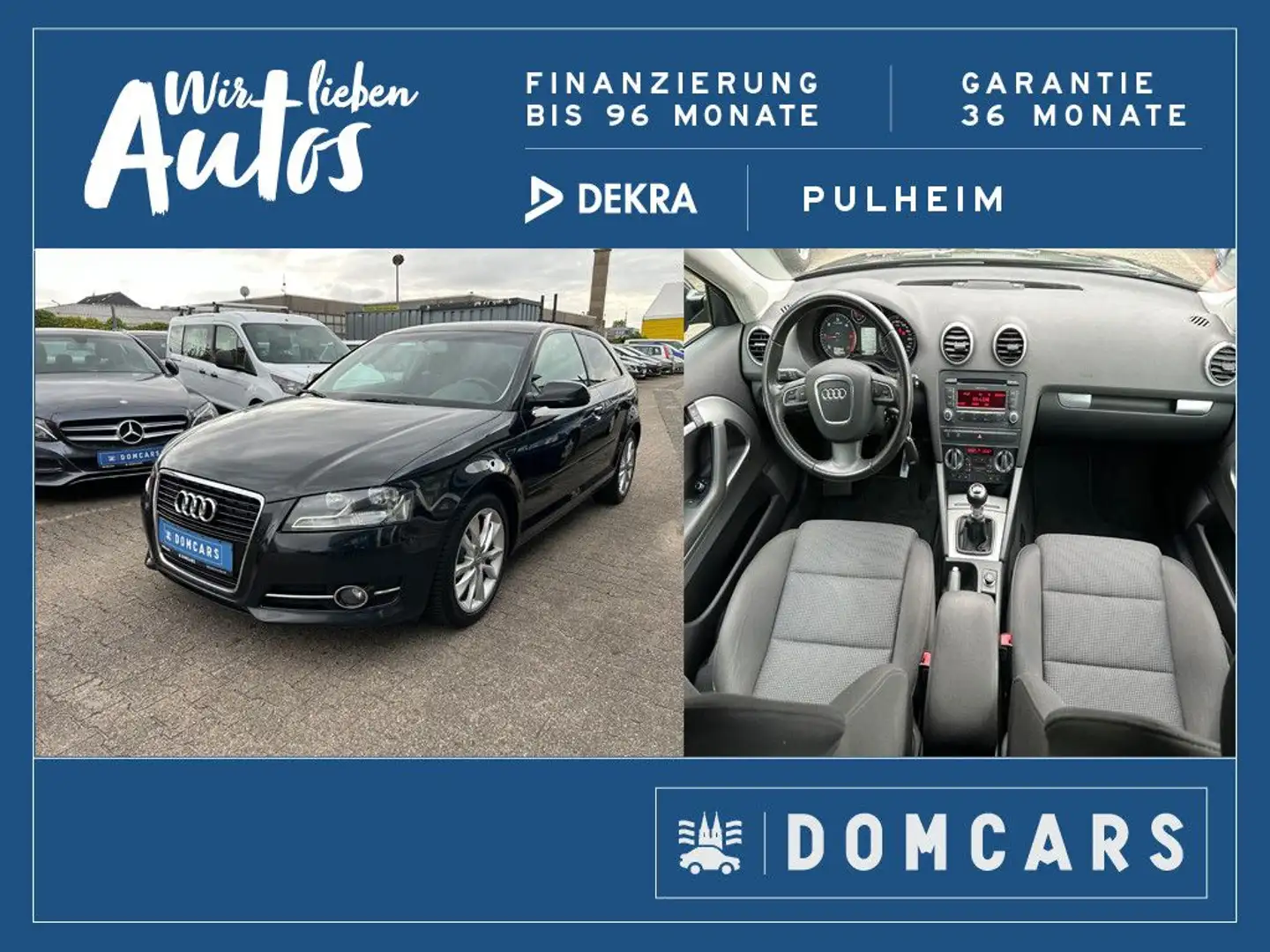 Audi A3 1.6 TDI Ambition/KLIMAAUTOMATIK/GARANTIE/TEMP Black - 1