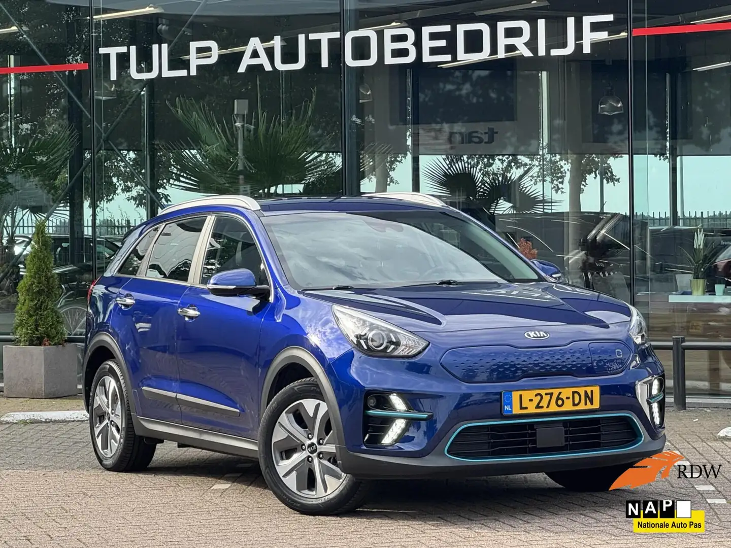 Kia e-Niro DynamicLine 64 kWh bj 2021 HalfLder navi incl.Btw Blauw - 1