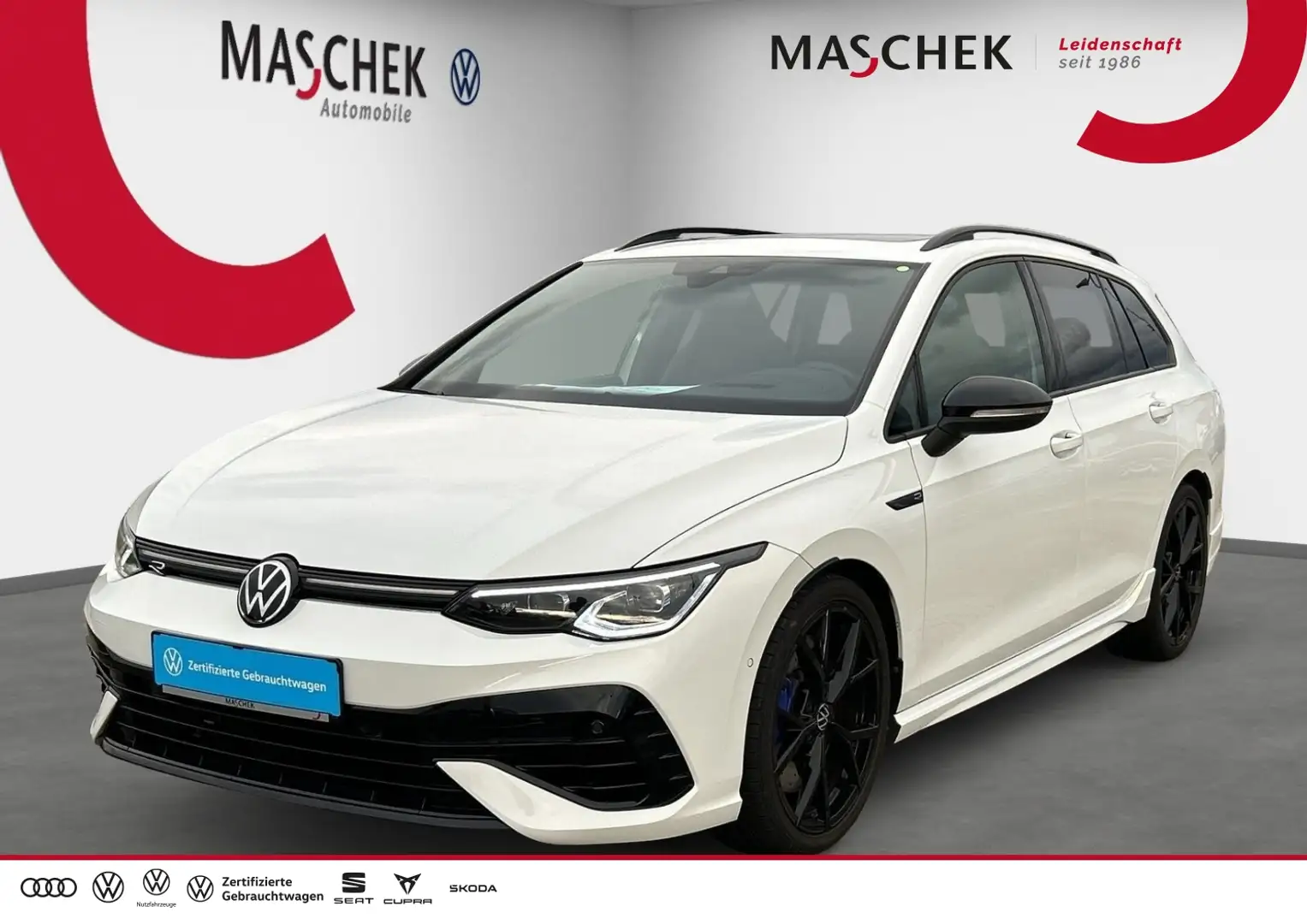 Volkswagen Golf Variant R 2.0 TSI 4M Pano AHK HUD IQ-Light DCC Rear View Weiß - 1