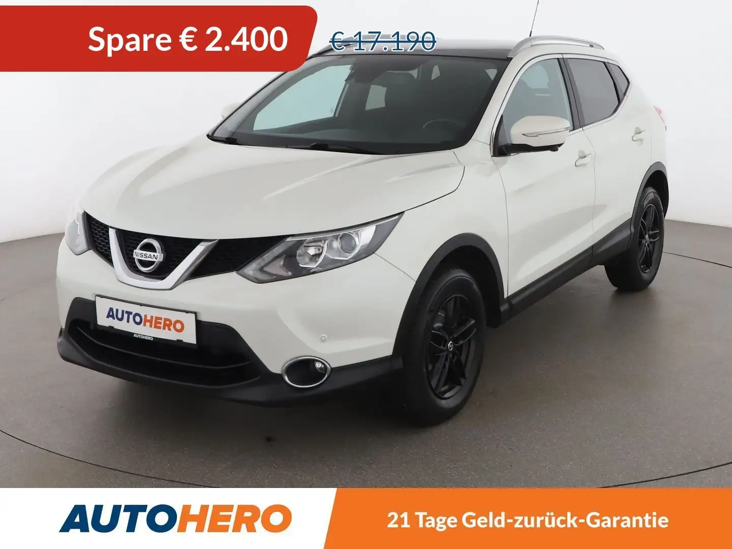 Nissan Qashqai 1.6 dCi N-Vision *NAVI*TEMPO*360°CAM*PDC*PANO*SPUR Weiß - 1